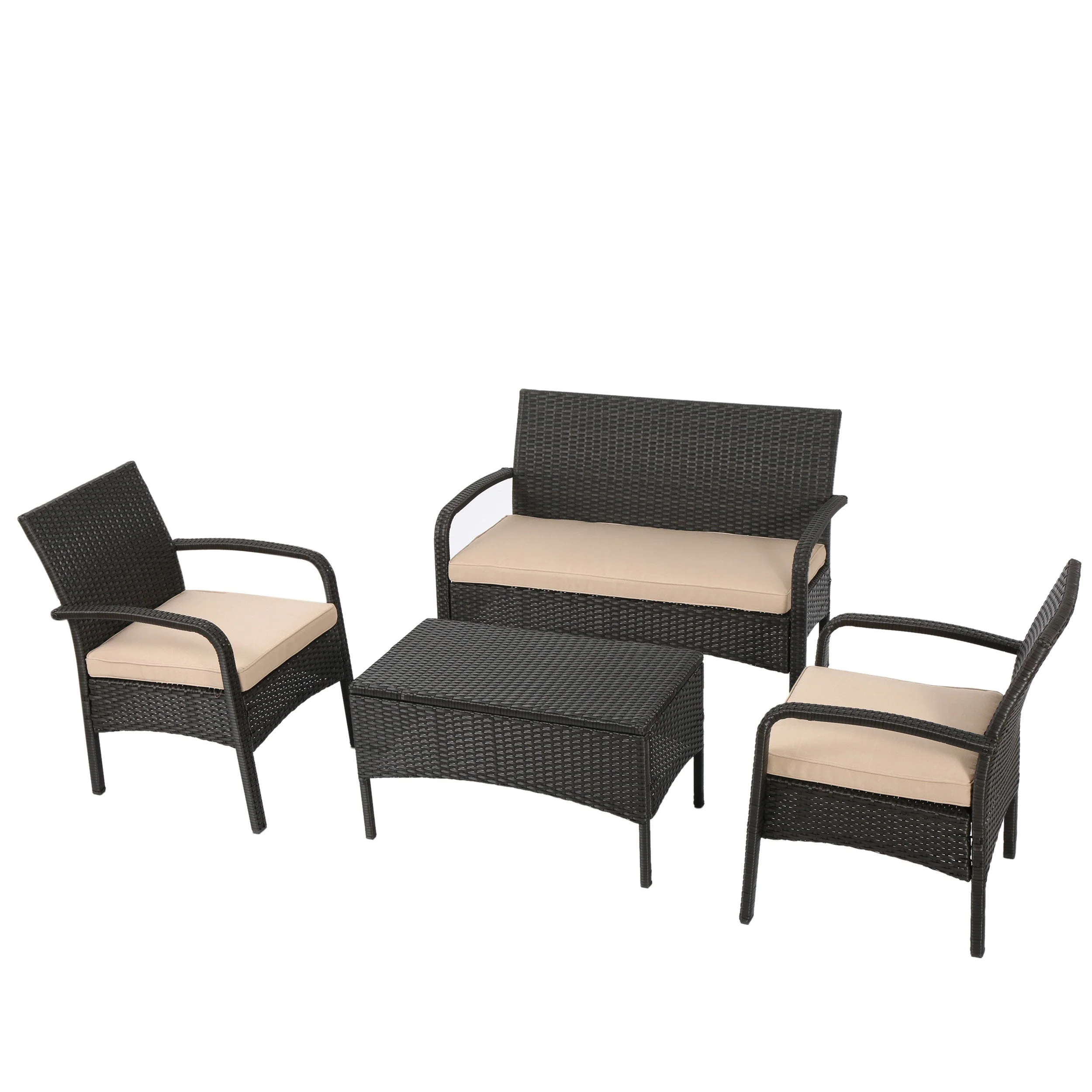 Cordoba 4-Piece PE Rattan Outdoor Chat Set - Image 2
