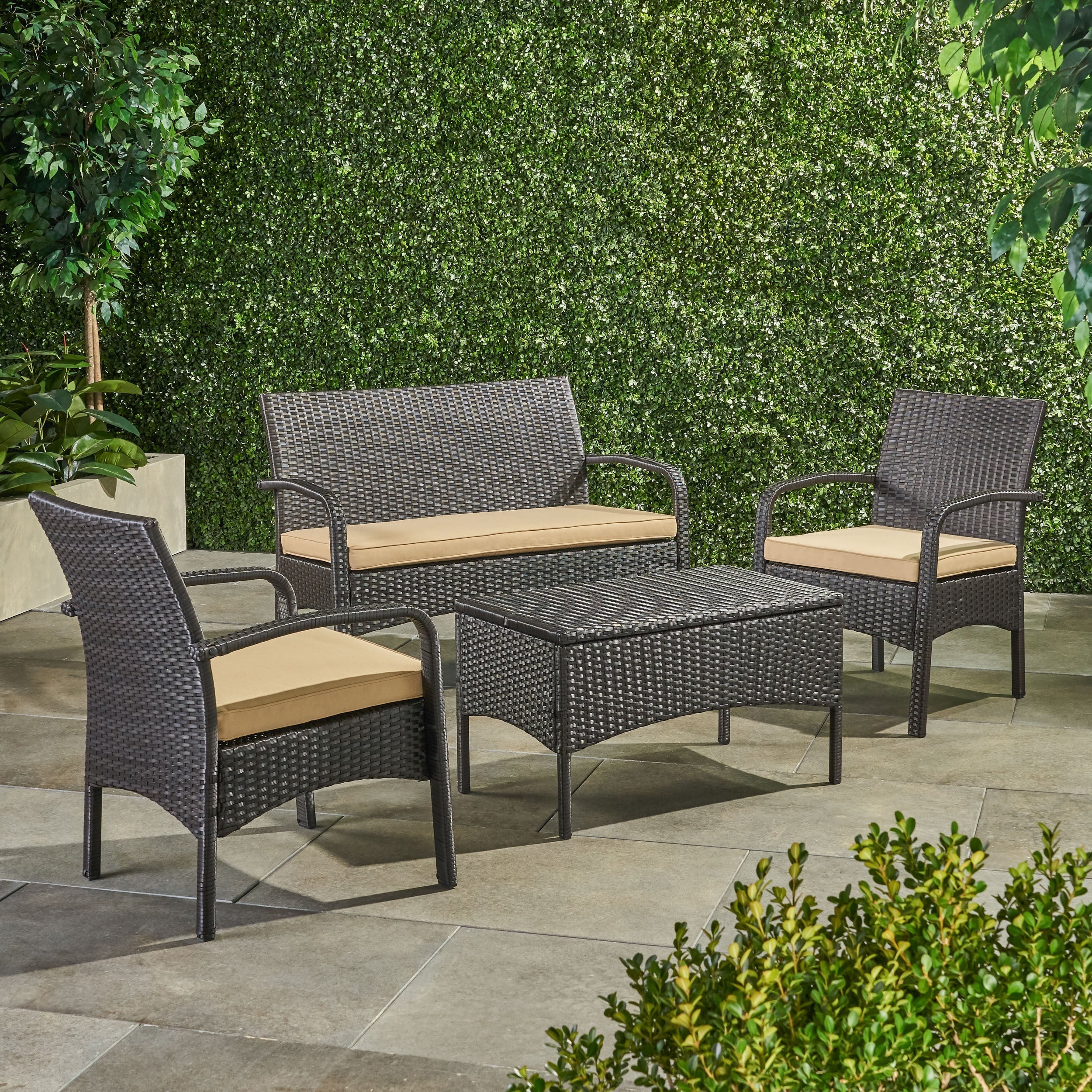 Cordoba 4-Piece PE Rattan Outdoor Chat Set - Image 3