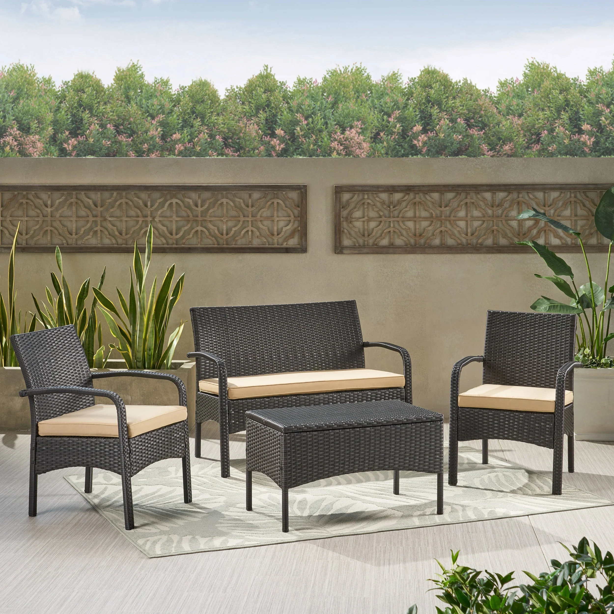 Cordoba 4-Piece PE Rattan Outdoor Chat Set - Image 5