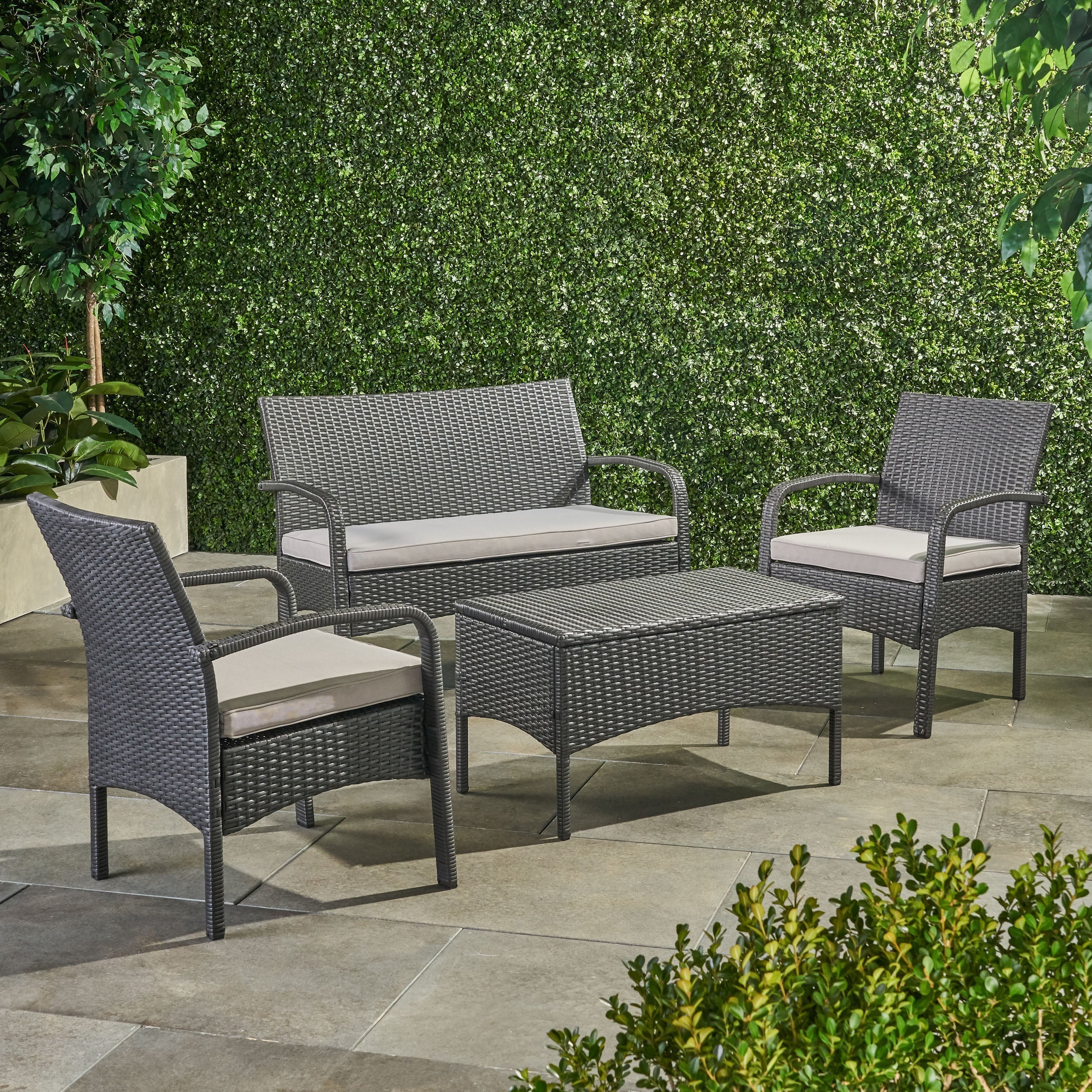 Cordoba KD Wicker 4 Piece Chat Set - Image 3