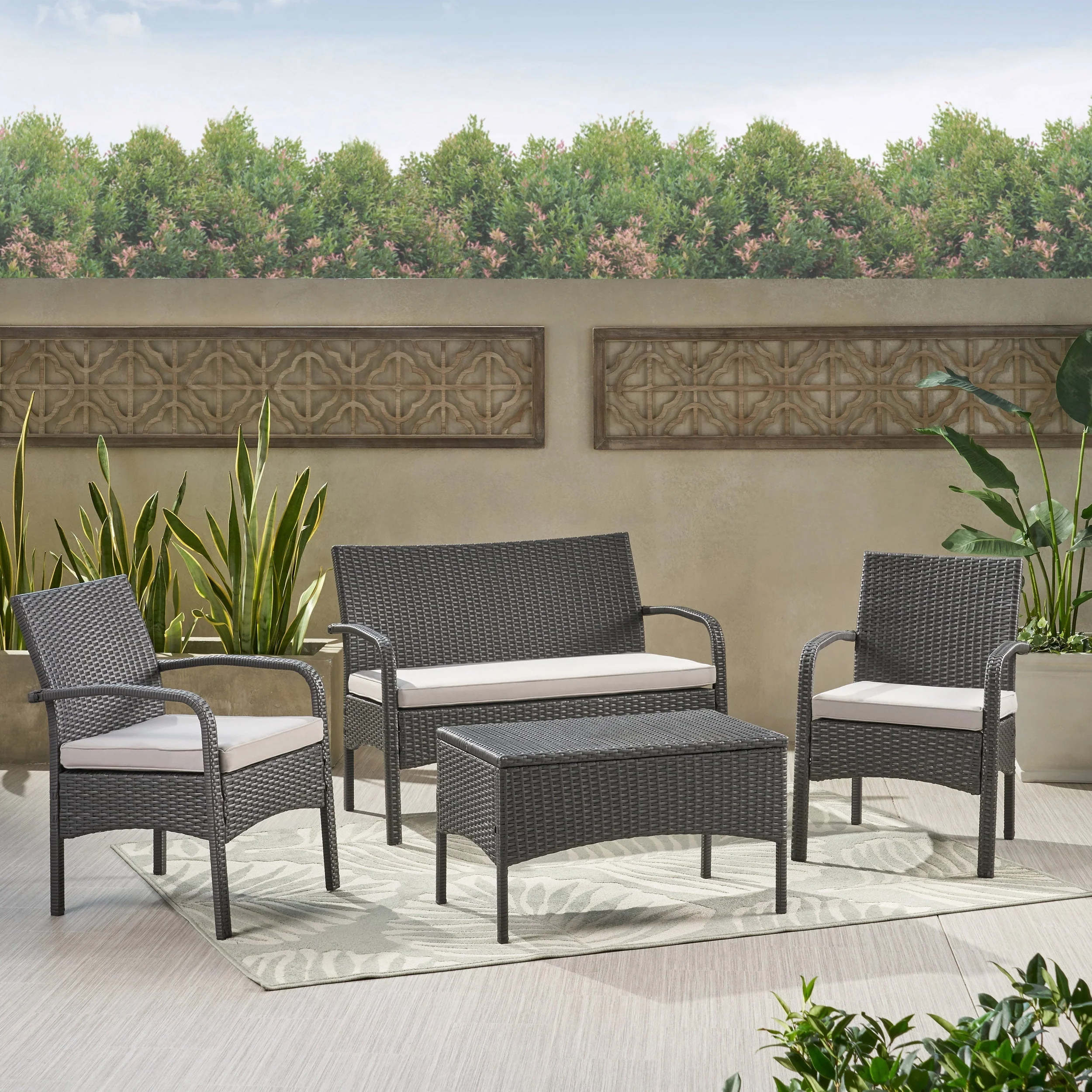Cordoba KD Wicker 4 Piece Chat Set - Image 5