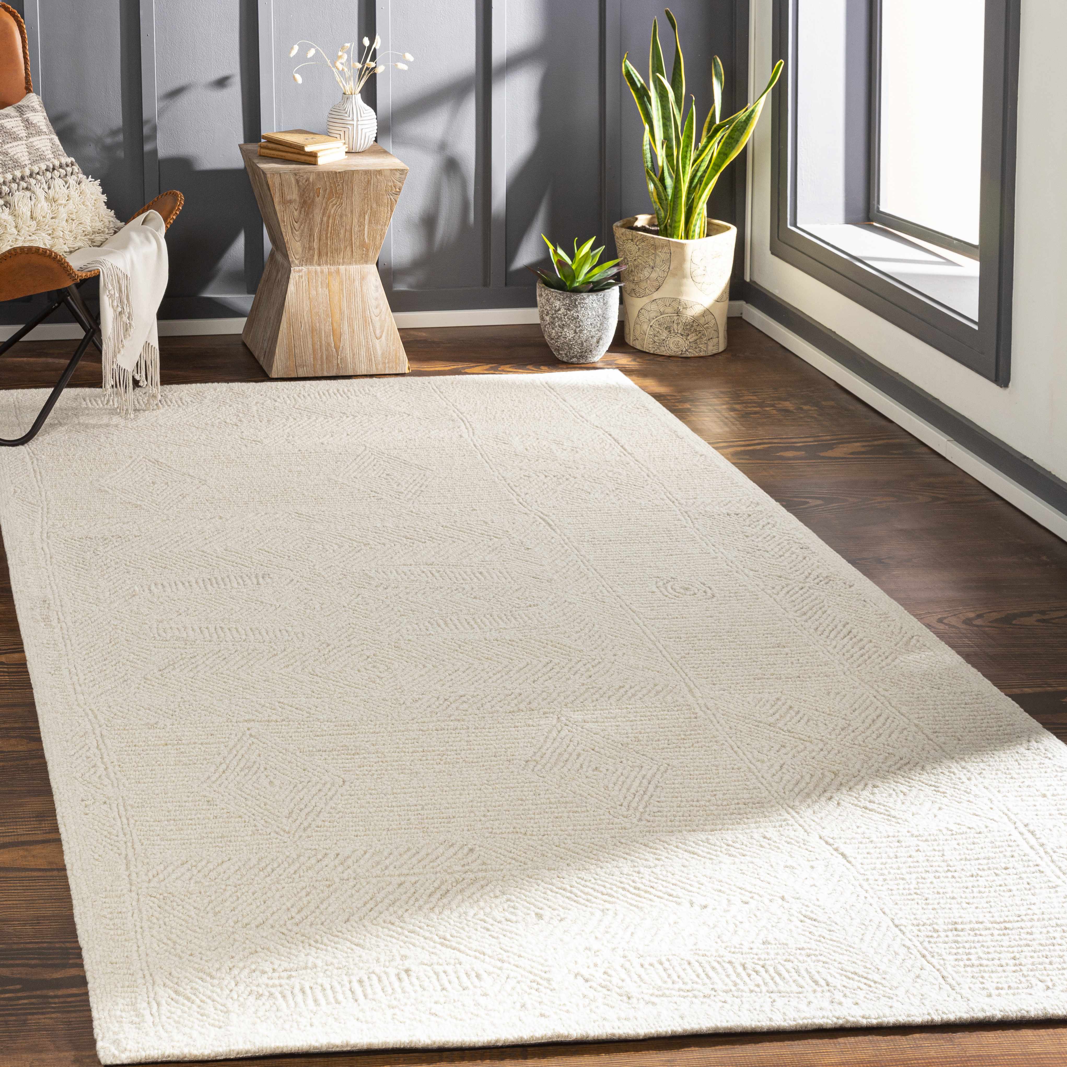 Cork Textured Wool Rug - Image 2