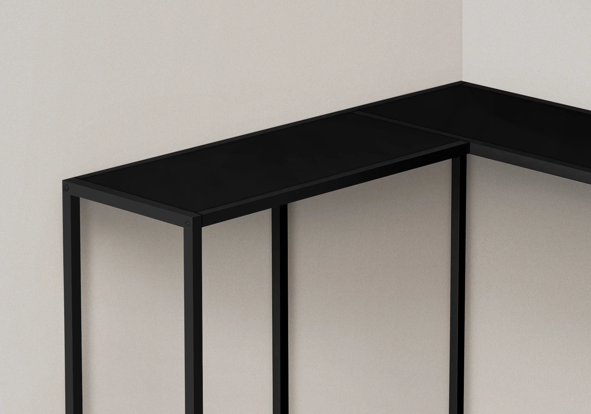 Corner Accent Console Table For Entryway, Contemporary & Modern - Black - Image 3