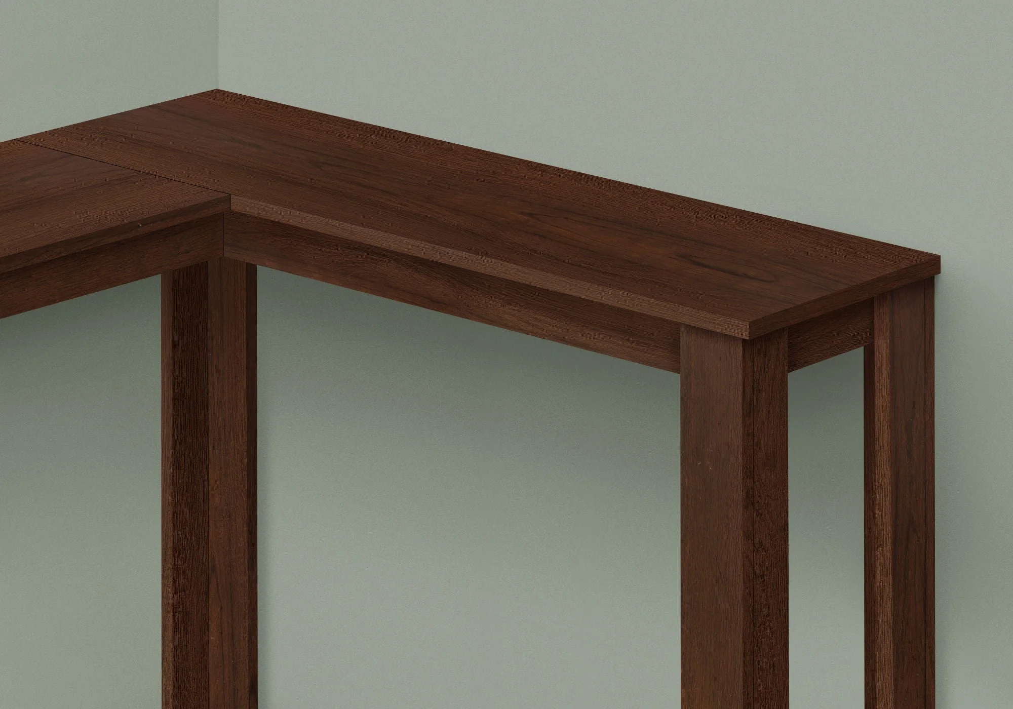 Corner Accent Console Table For Entryway, Contemporary & Modern - Cherry - Image 2