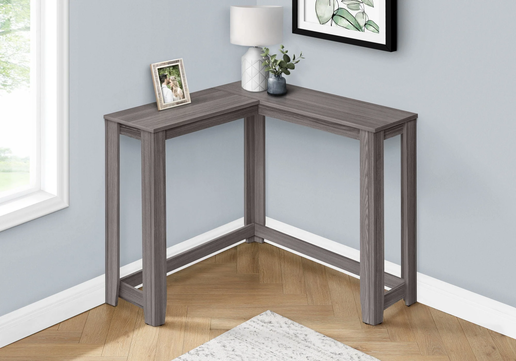 Corner Accent Console Table For Entryway, Unique Design Contemporary & Modern - Image 16