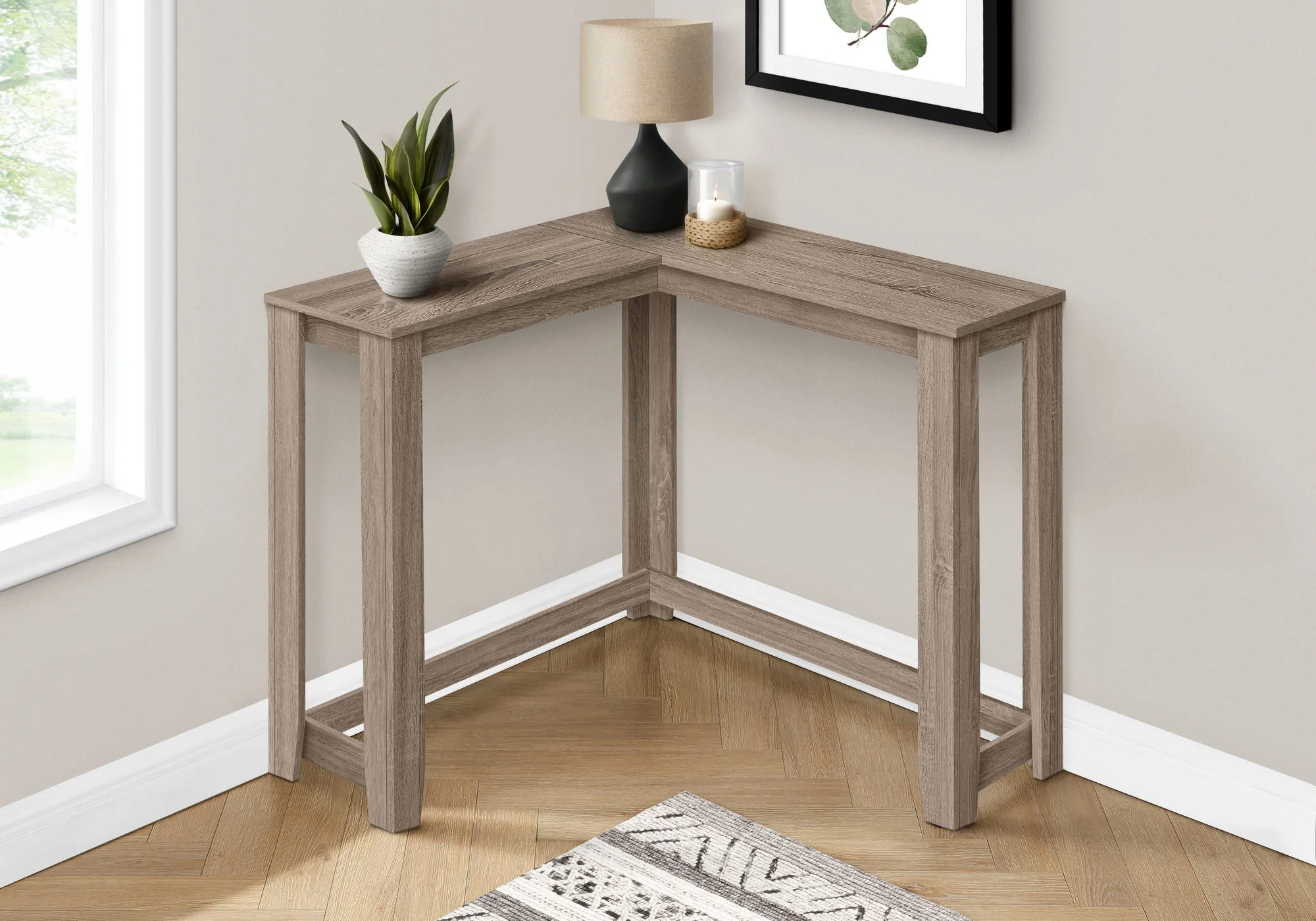 Corner Accent Console Table For Entryway, Unique Design Contemporary & Modern - Image 17