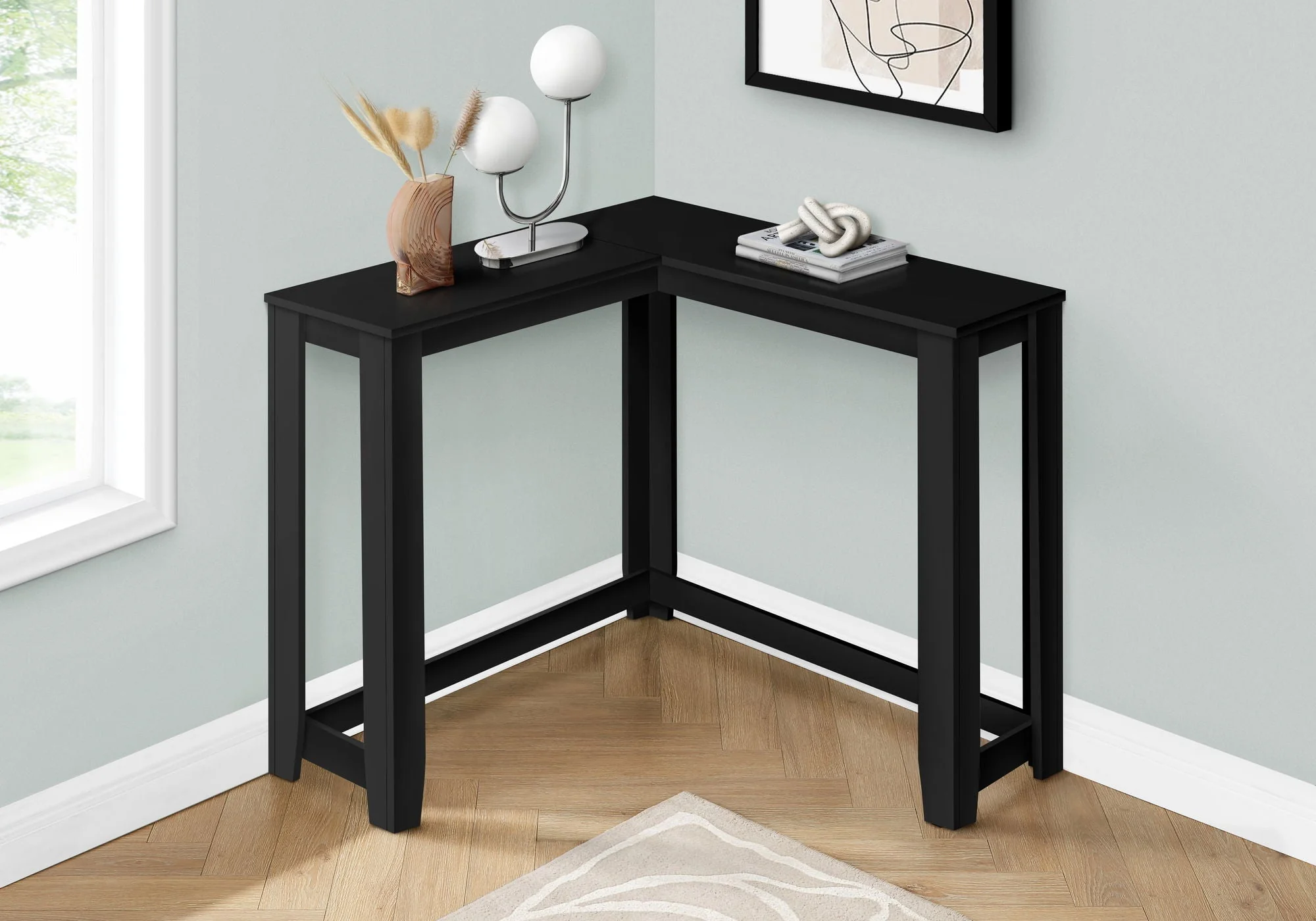 Corner Accent Console Table For Entryway, Unique Design Contemporary & Modern - Image 19