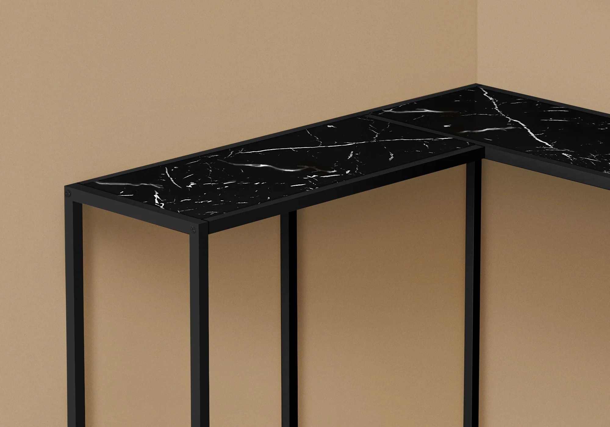 Corner Accent Console Table For Entryway, Unique L-Shaped Design - Image 14