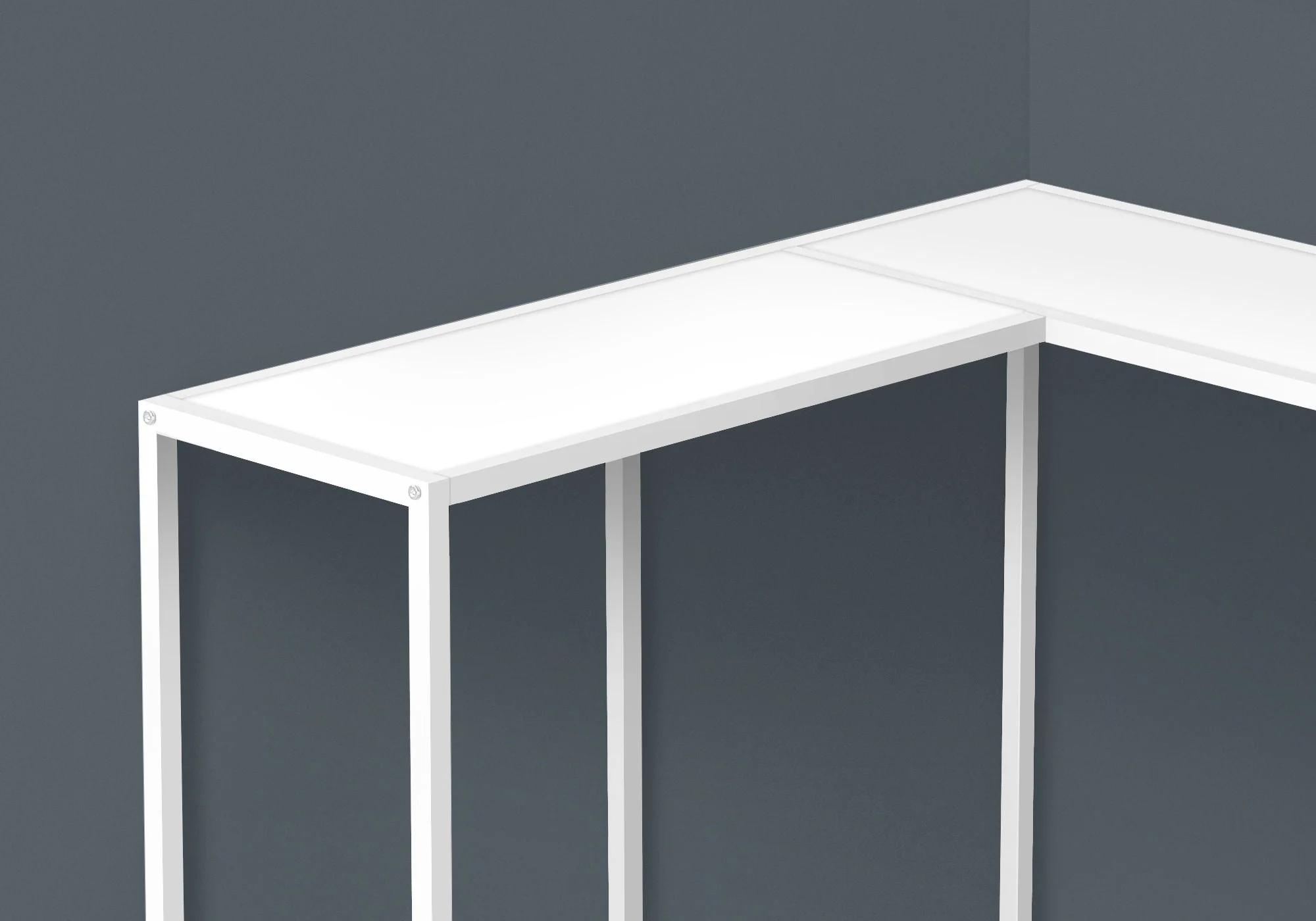 Corner Accent Console Table For Entryway, Unique L-Shaped Design - Image 17