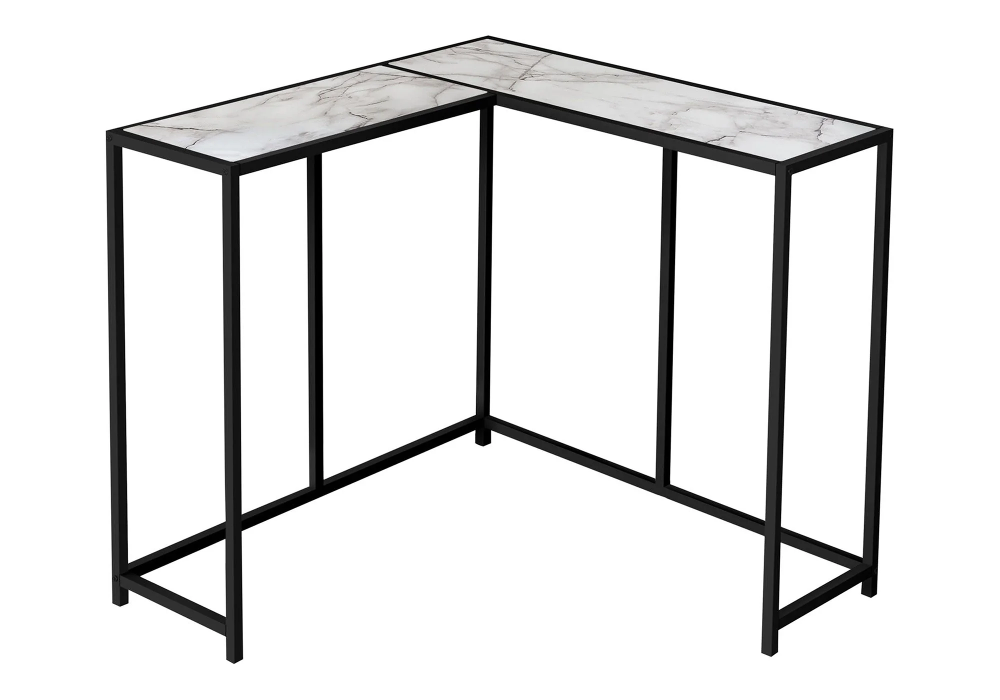 Corner Accent Console Table For Entryway, Unique L-Shaped Design - Image 5