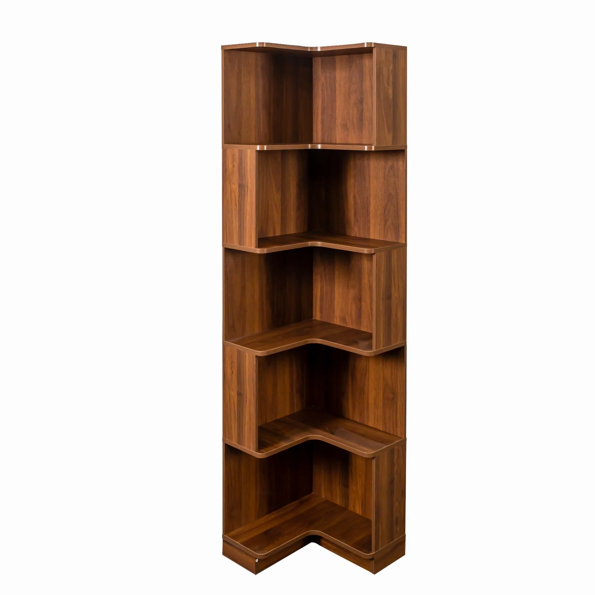 Corner Book Shelf - 5 Tier Corner Bookshelf - Image 10