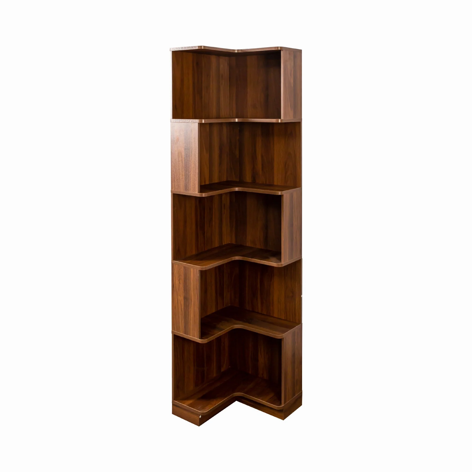 Corner Book Shelf - 5 Tier Corner Bookshelf - Image 6