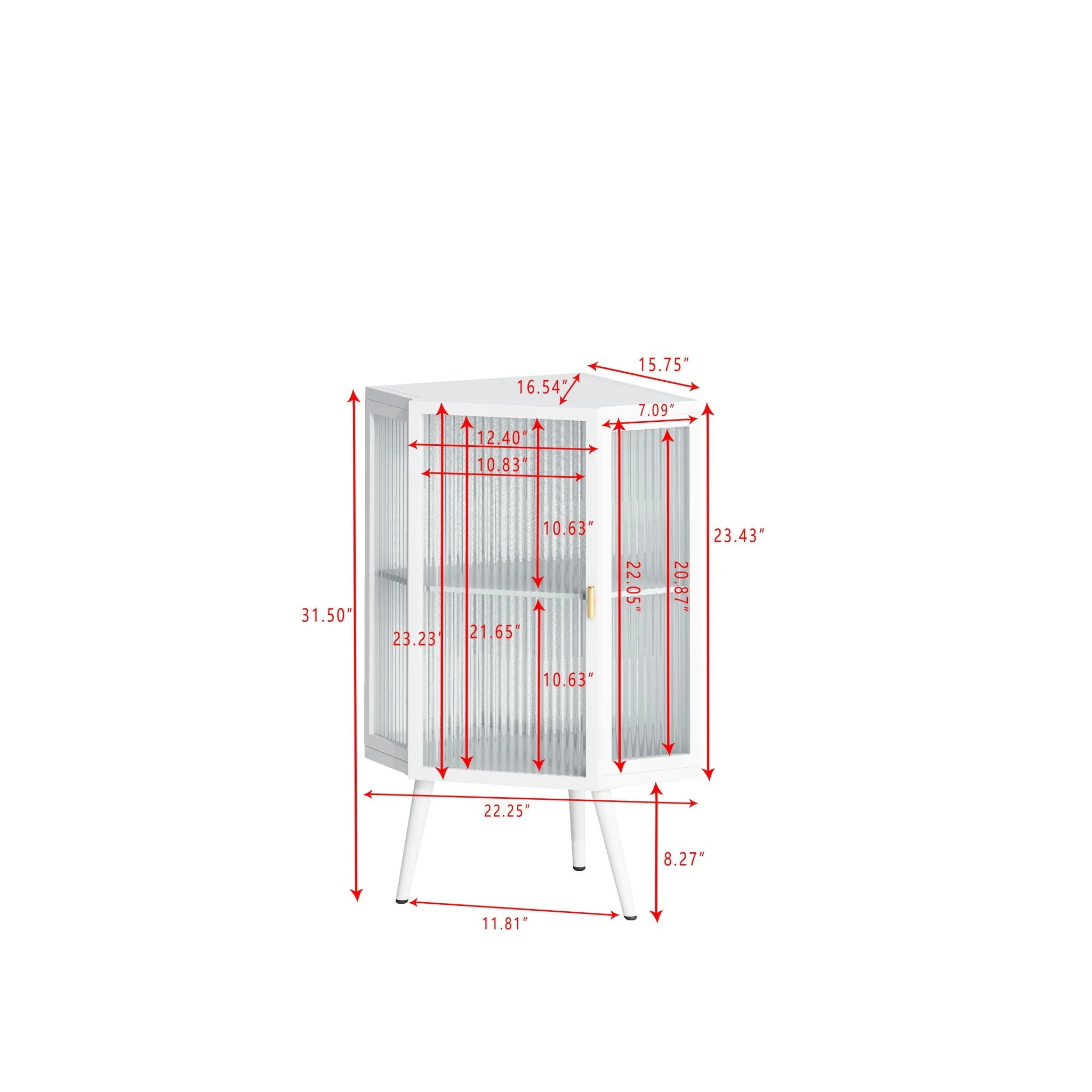 Corner Cabinet With Door And Shelves For Bathroom - White - Image 4