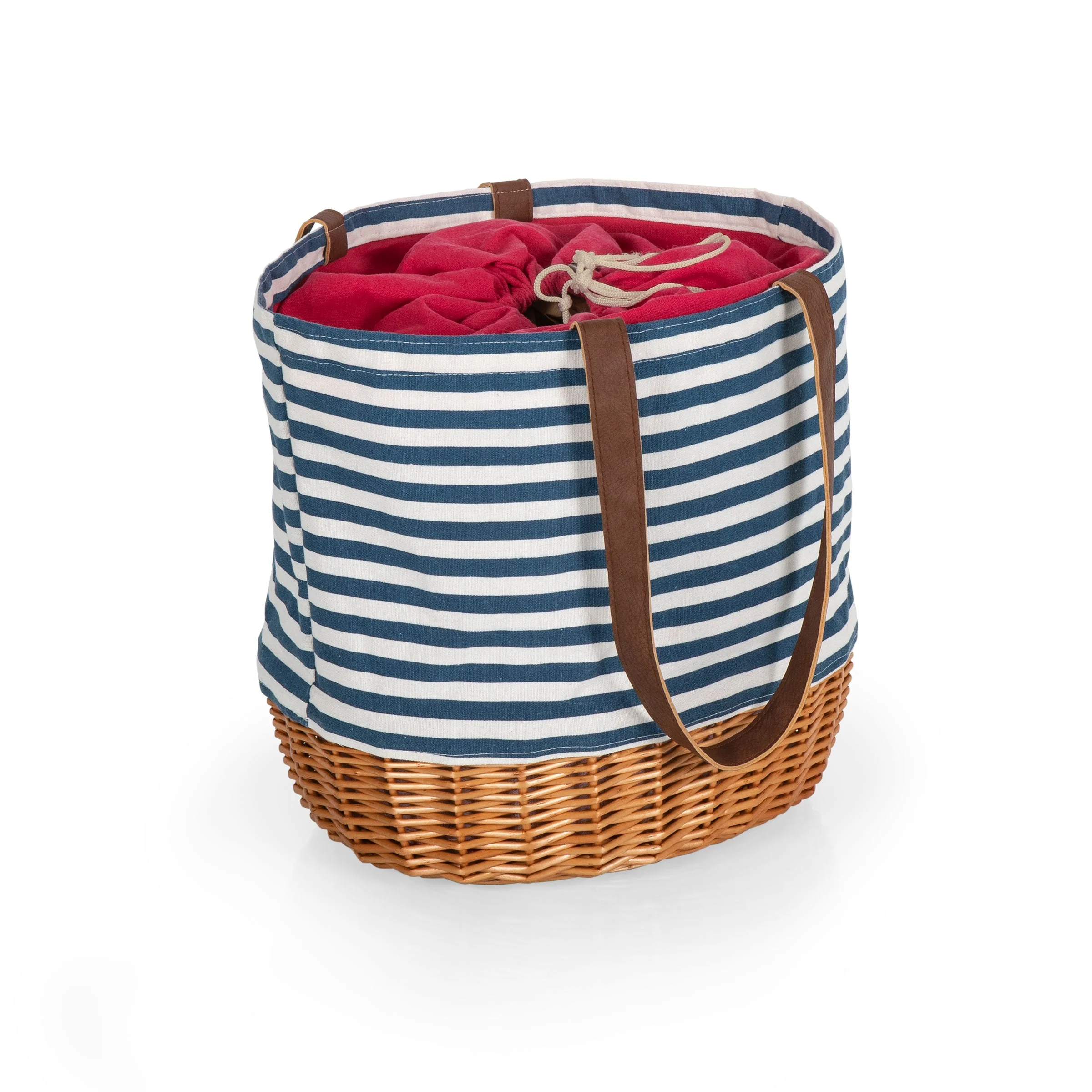 Coronado Canvas and Willow Basket Tote - Image 2
