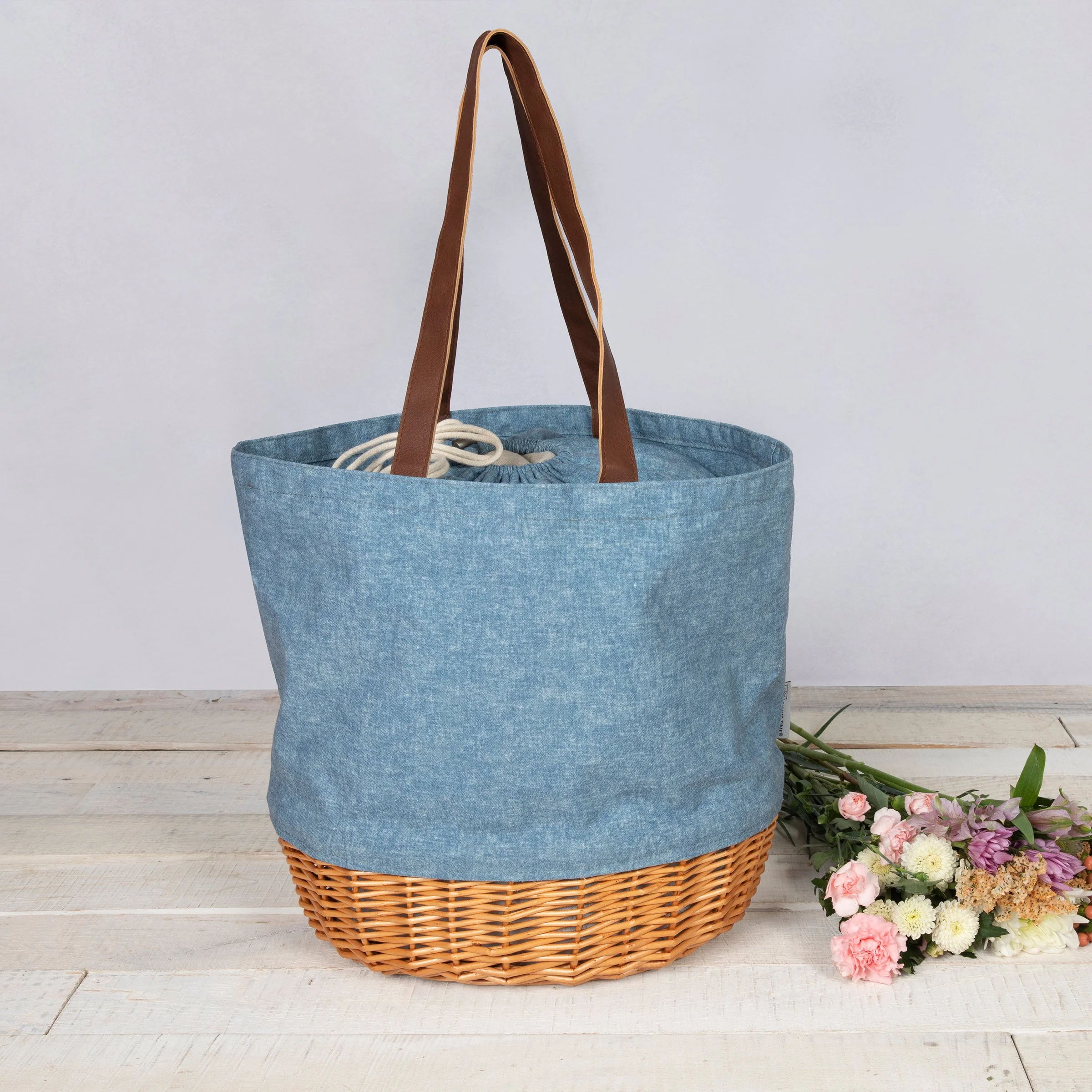 Coronado Canvas and Willow Basket Tote - Image 20