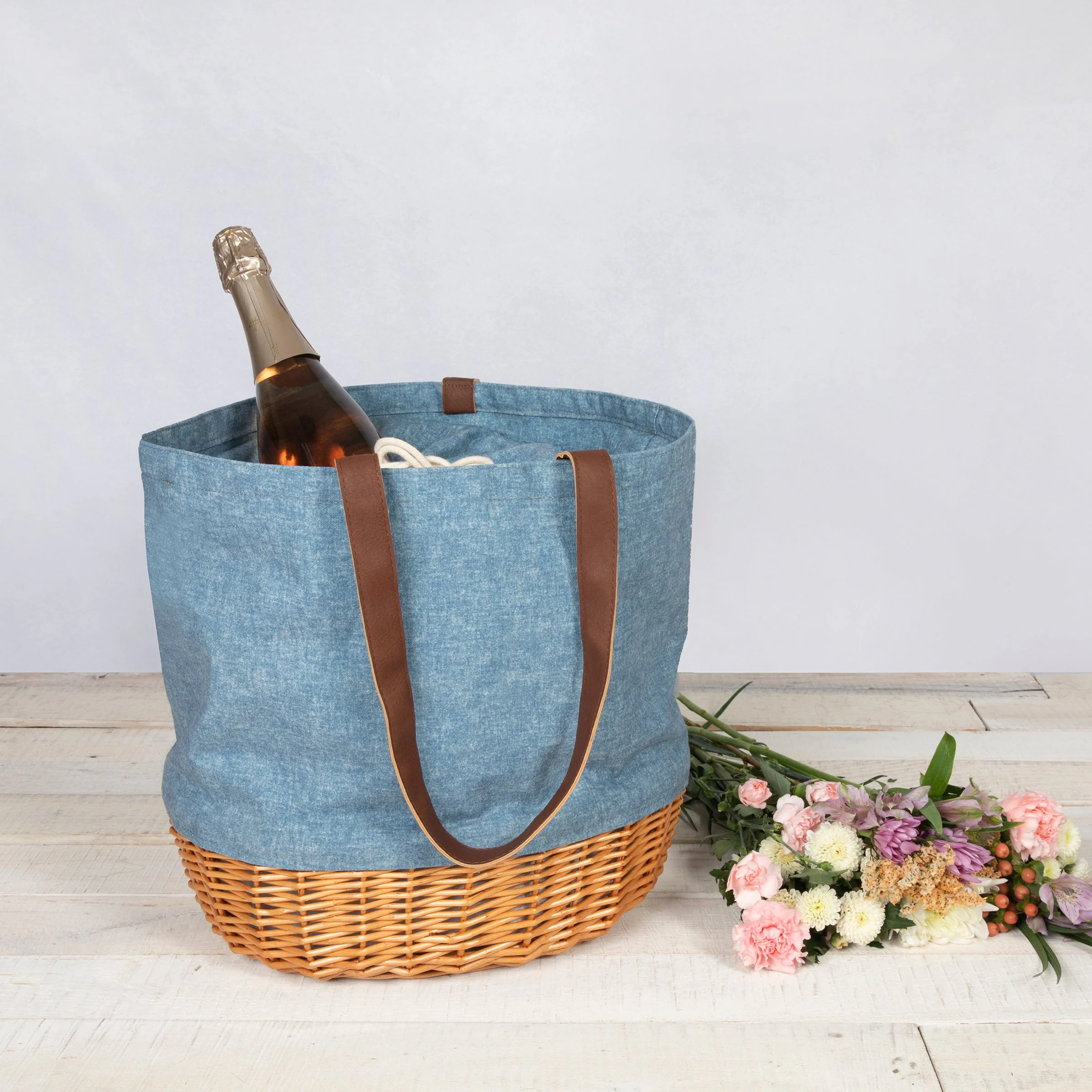 Coronado Canvas and Willow Basket Tote - Image 21