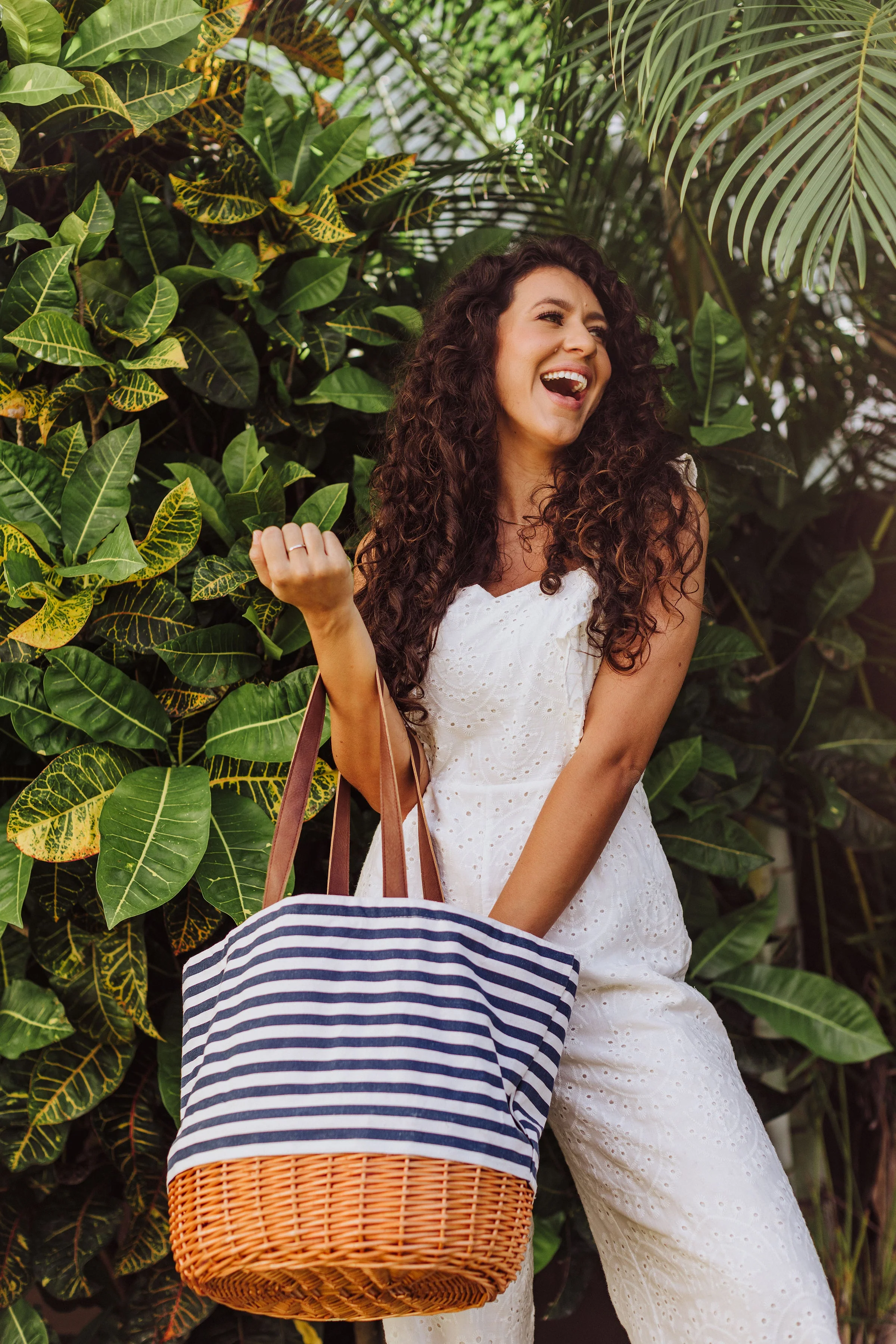 Coronado Canvas and Willow Basket Tote - Image 3