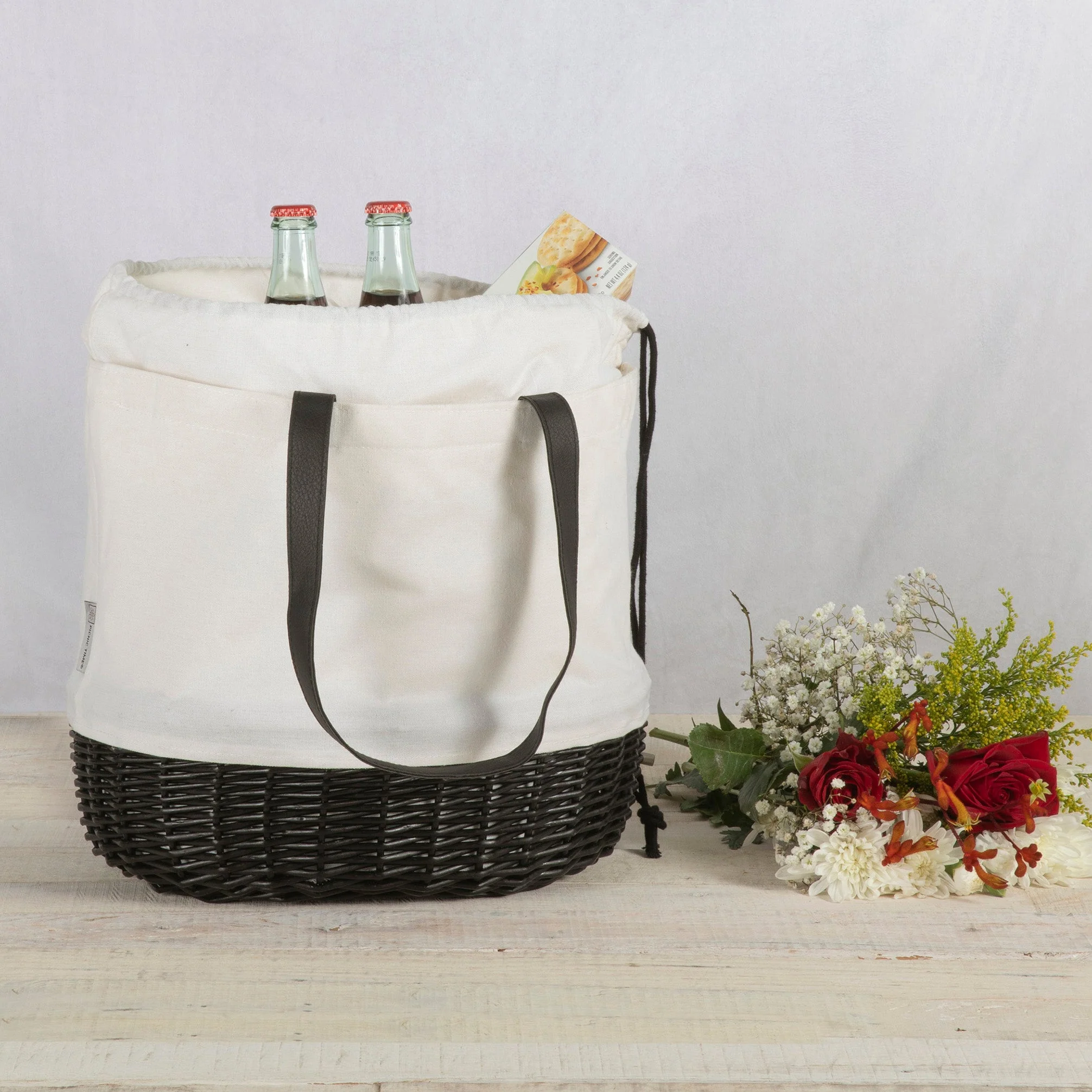 Coronado Canvas and Willow Basket Tote - Image 34
