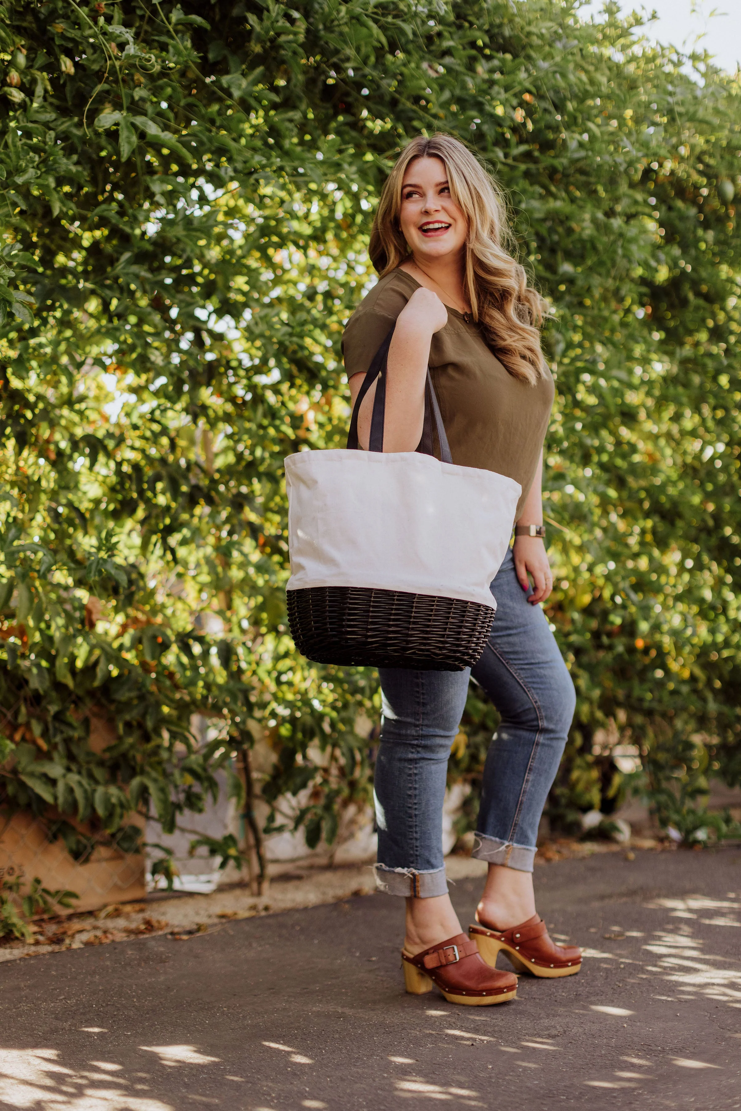 Coronado Canvas and Willow Basket Tote - Image 39