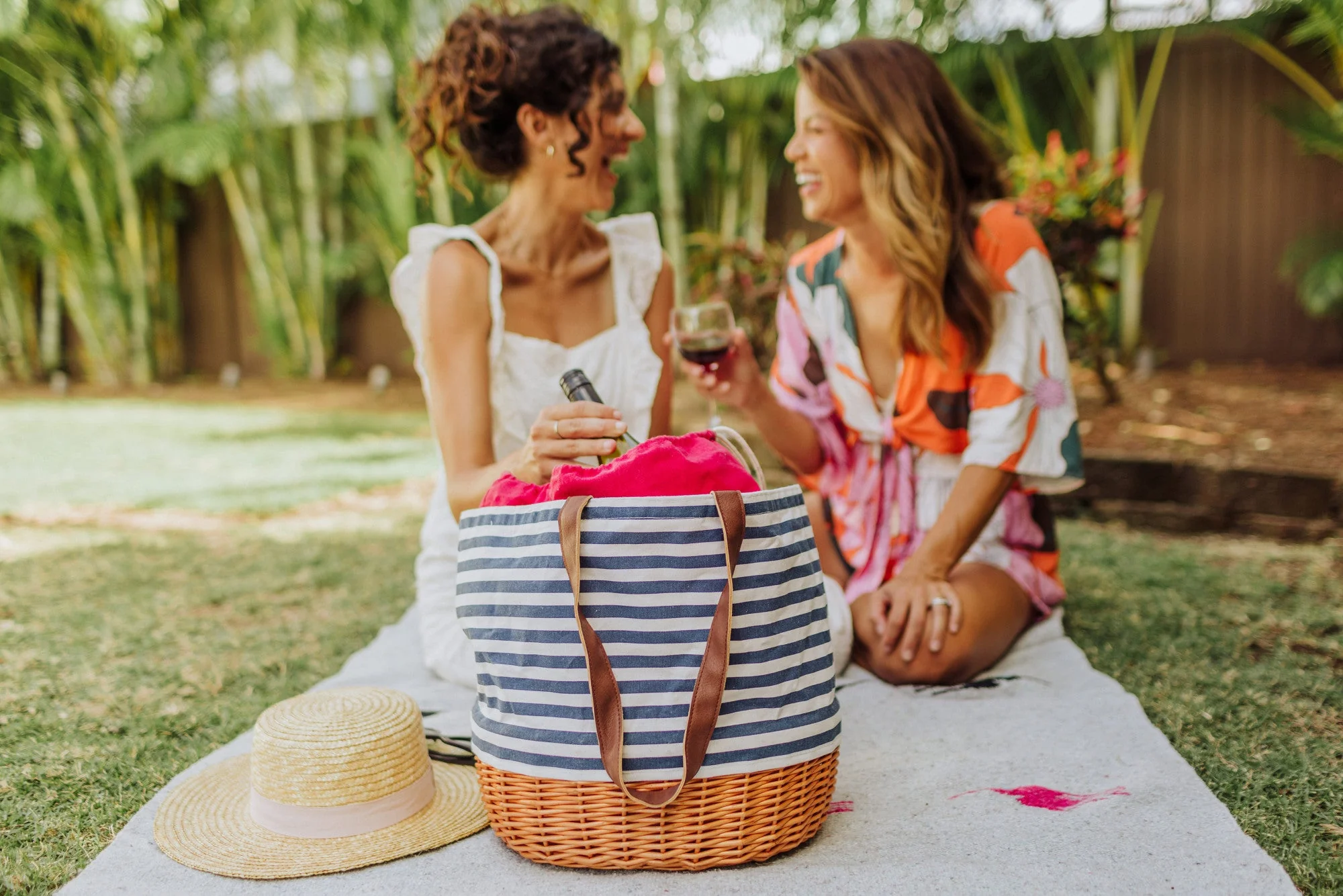 Coronado Canvas and Willow Basket Tote - Image 6