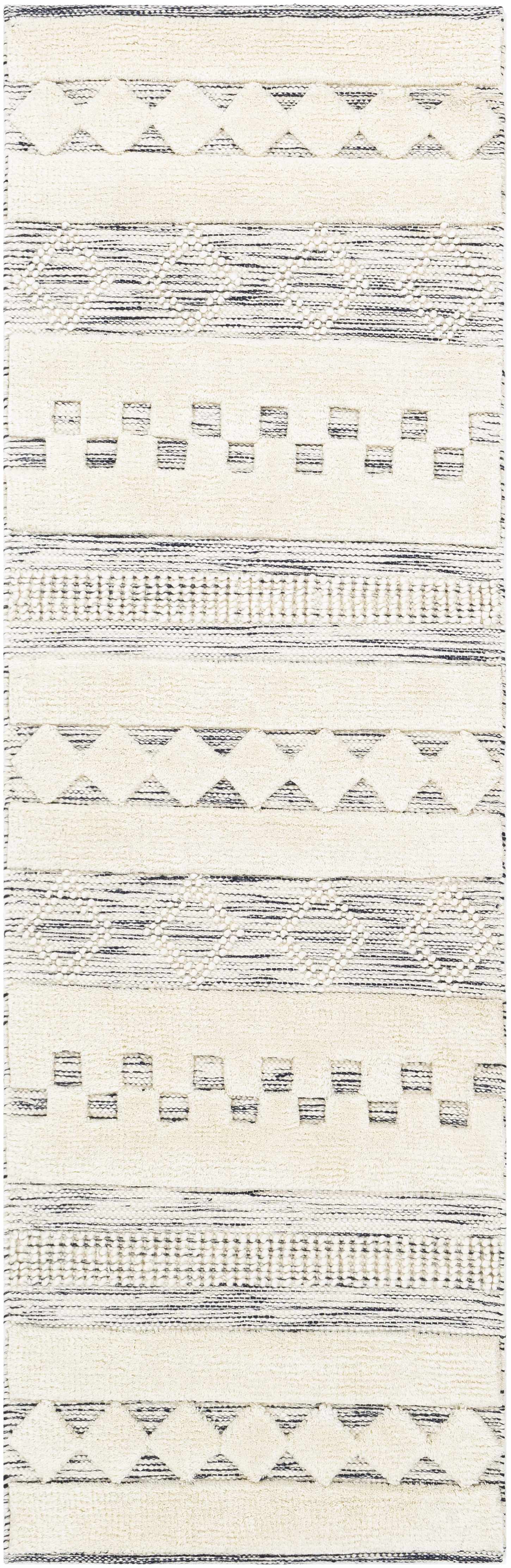 Corry Cream&Black Wool Rug - Clearance - Image 10