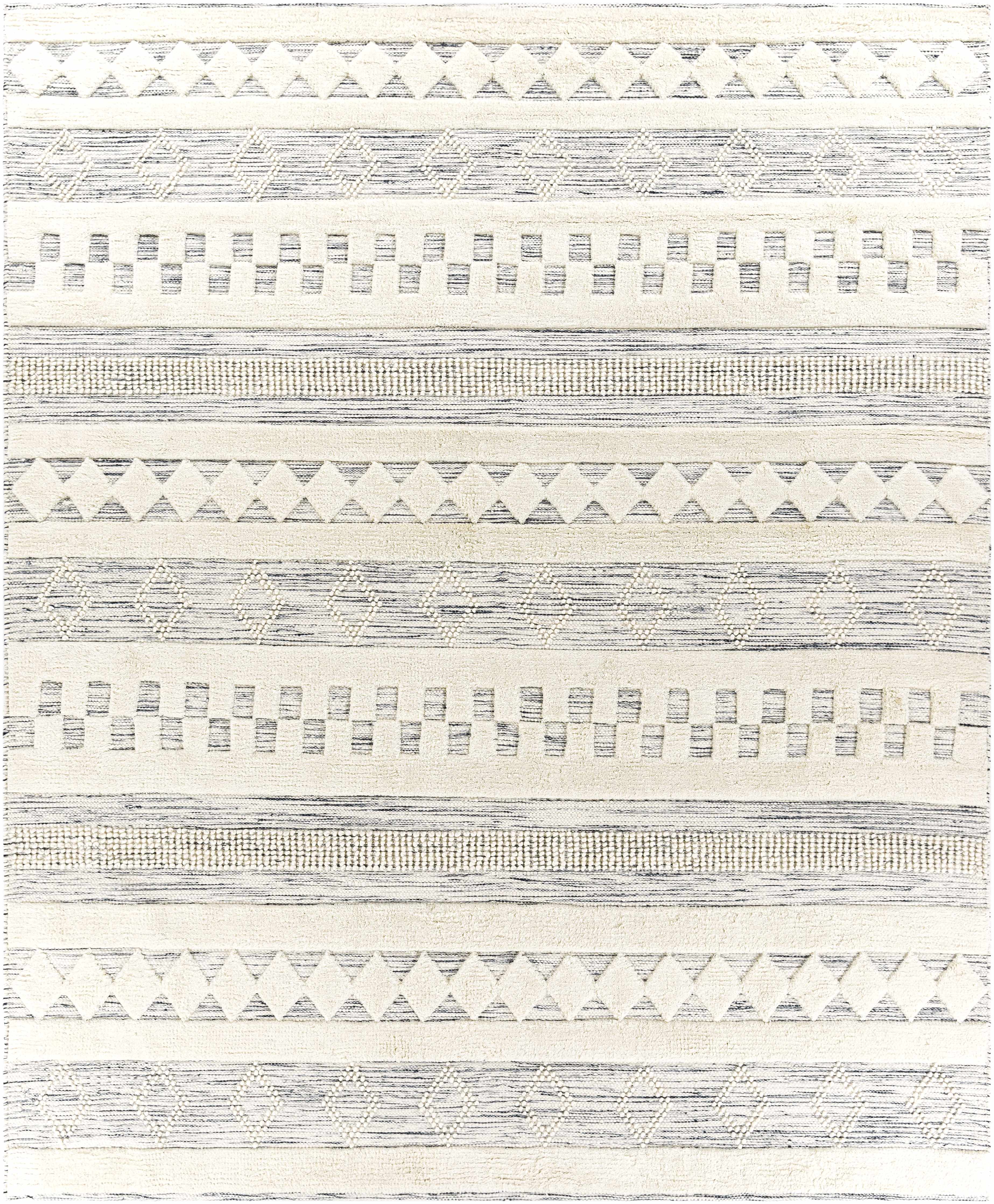 Corry Cream&Black Wool Rug - Clearance - Image 11
