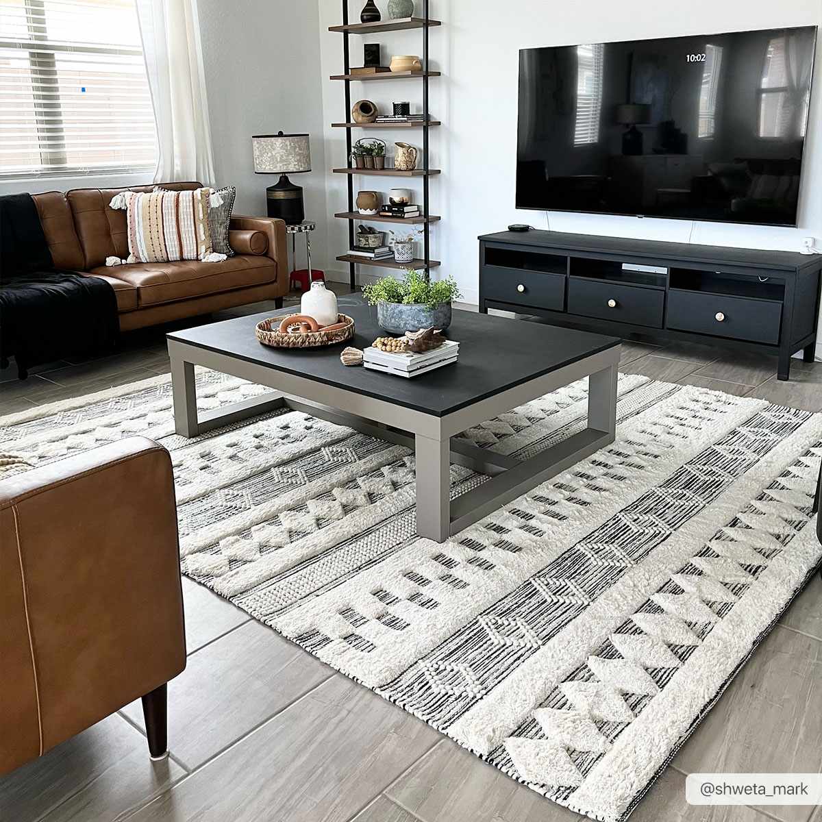 Corry Cream&Black Wool Rug - Clearance - Image 2