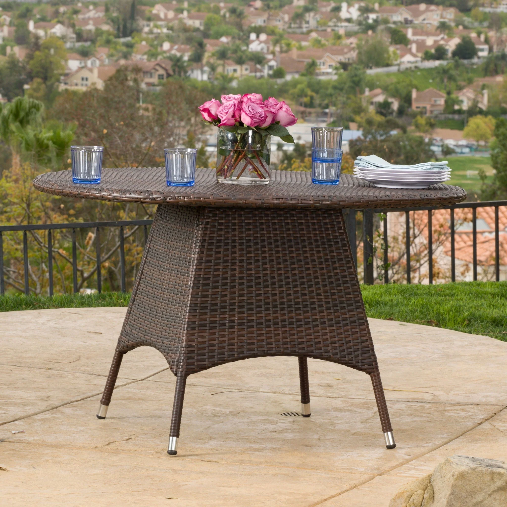 Corsica Round Dining Table - Brown - Image 3