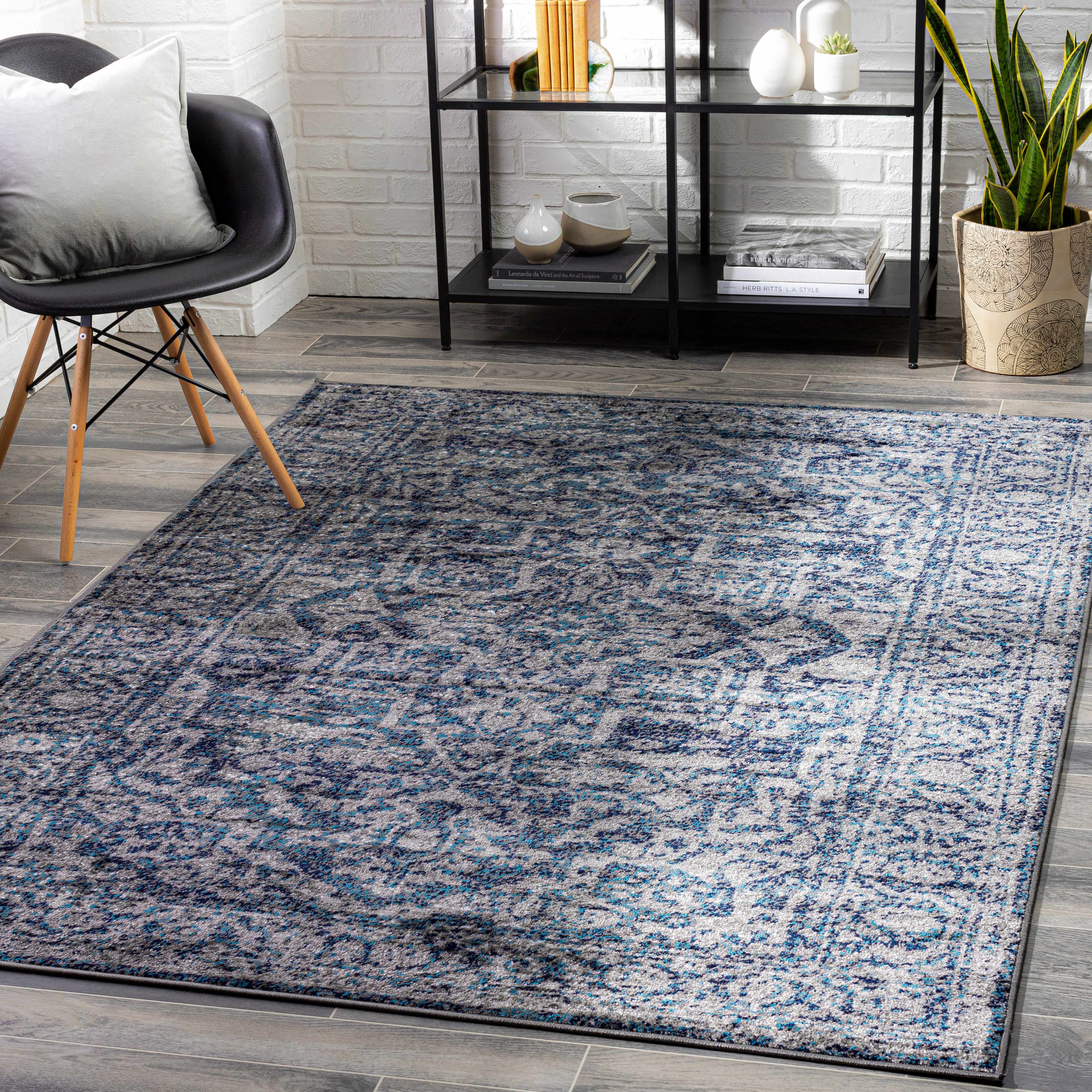 Costigan Traditional Navy Rug - Image 3