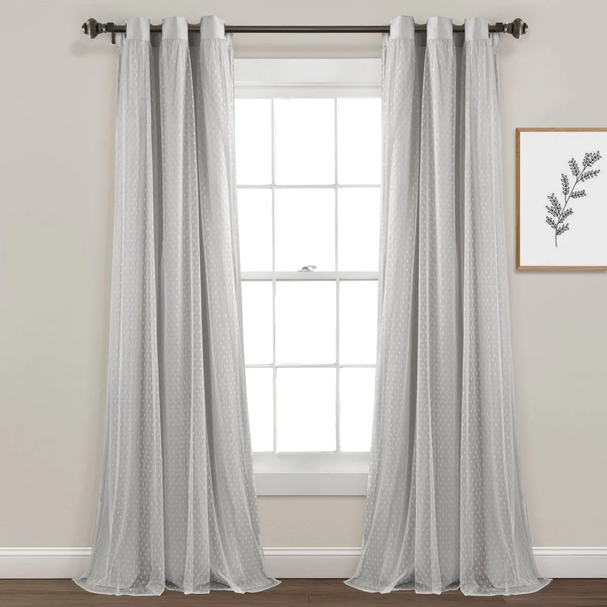 Cottage Polka Dot Sheer Window Curtain - Image 10