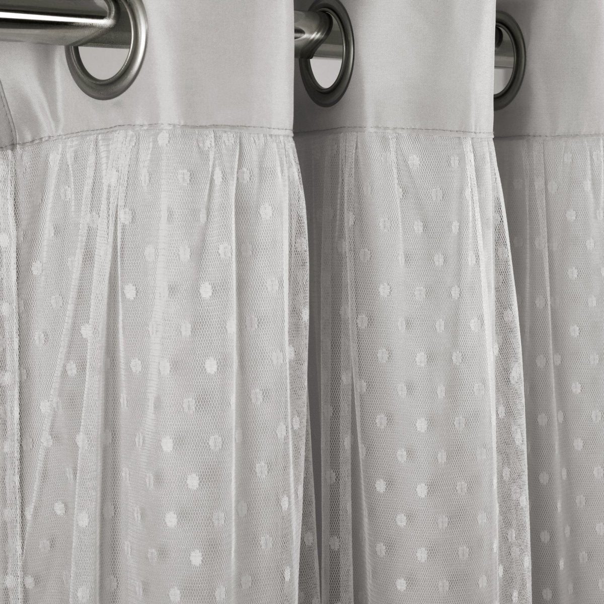 Cottage Polka Dot Sheer Window Curtain - Image 11