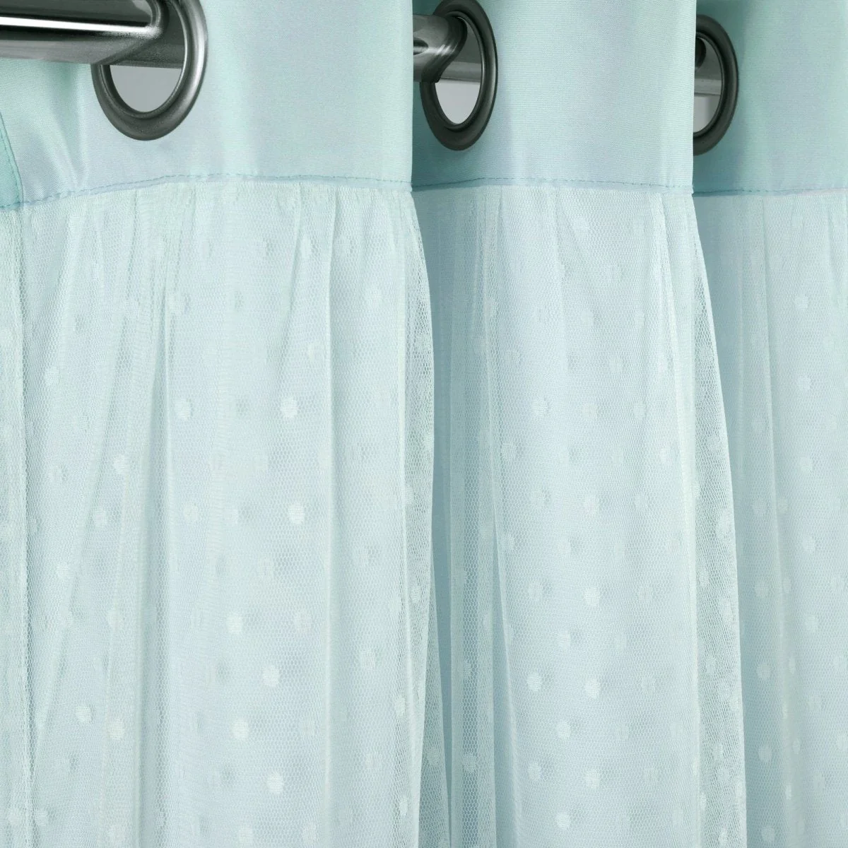Cottage Polka Dot Sheer Window Curtain - Image 3
