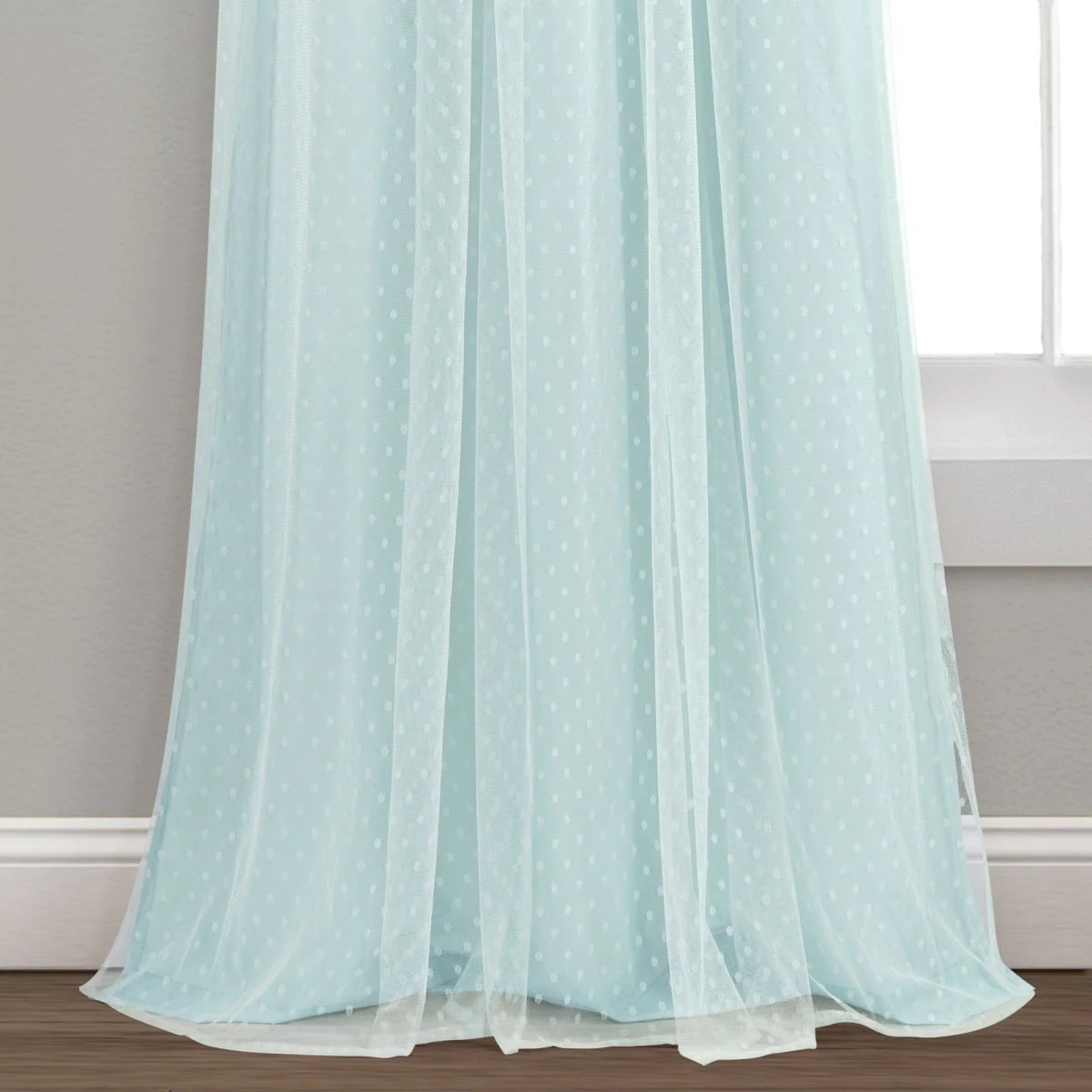 Cottage Polka Dot Sheer Window Curtain - Image 5