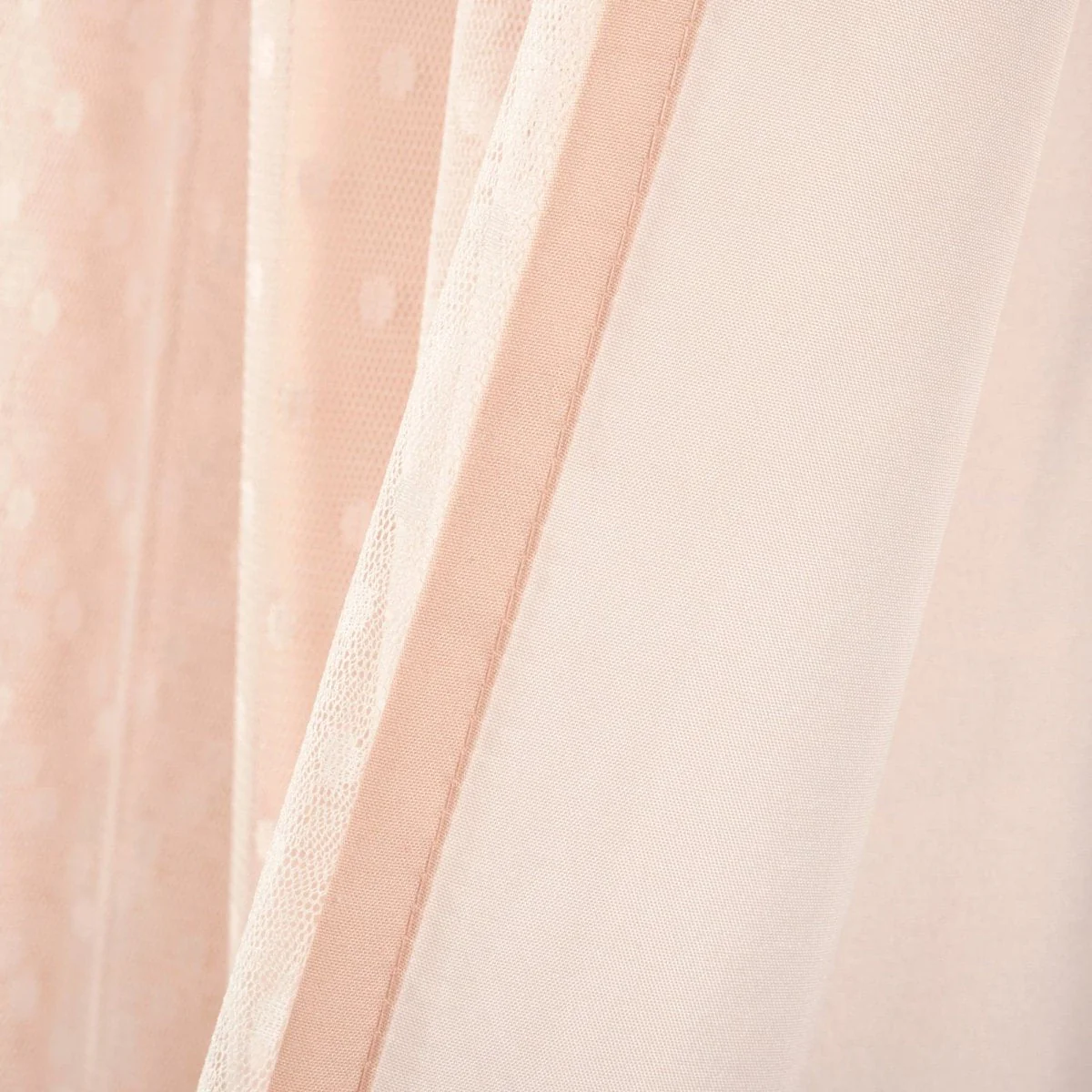Cottage Polka Dot Sheer Window Curtain Panel Set - Image 16