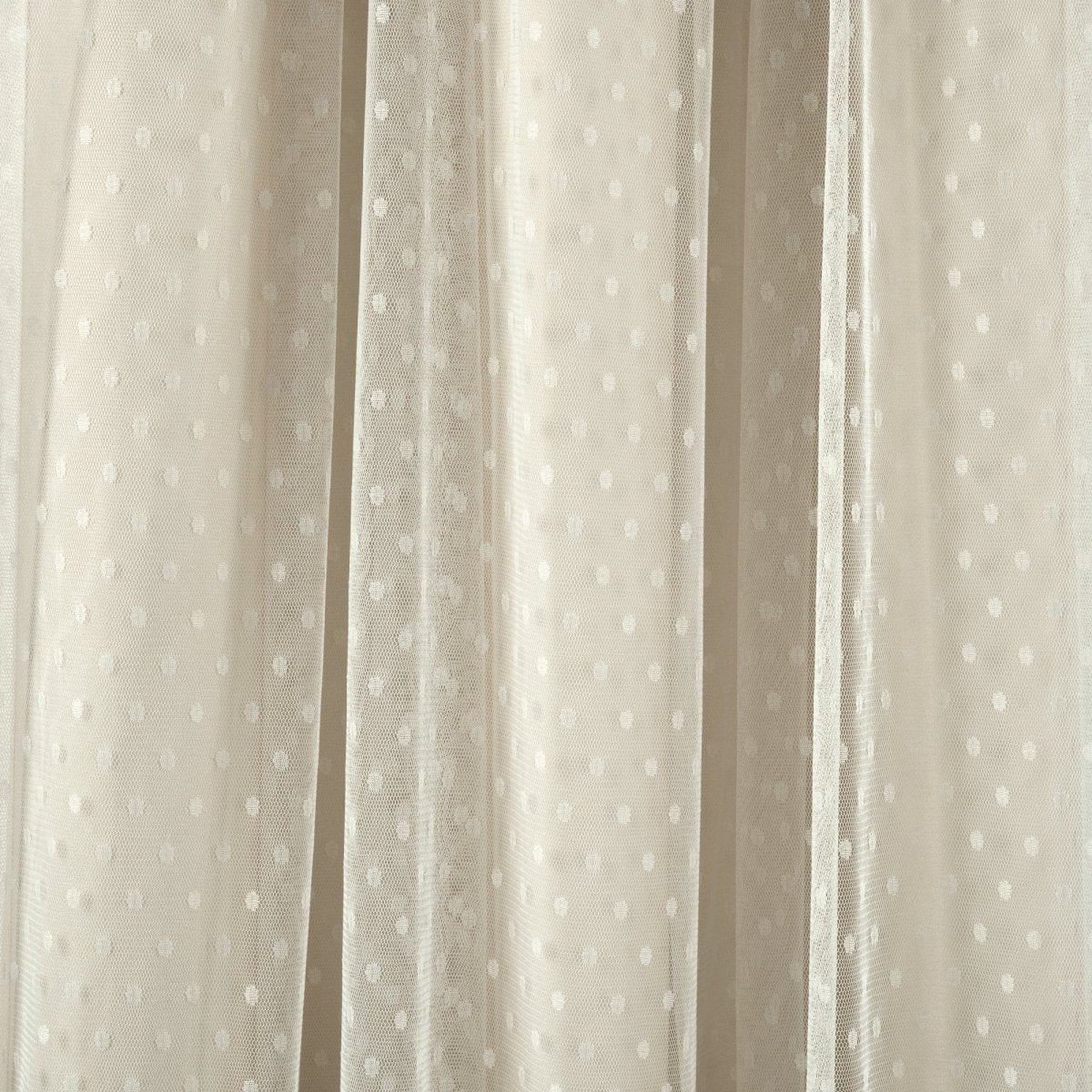 Cottage Polka Dot Sheer Window Curtain Panel Set - Image 25