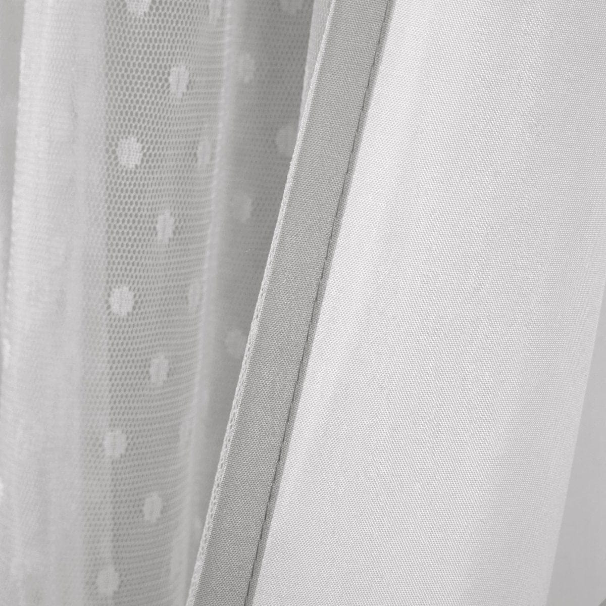 Cottage Polka Dot Sheer Window Curtain Panel Set - Image 6