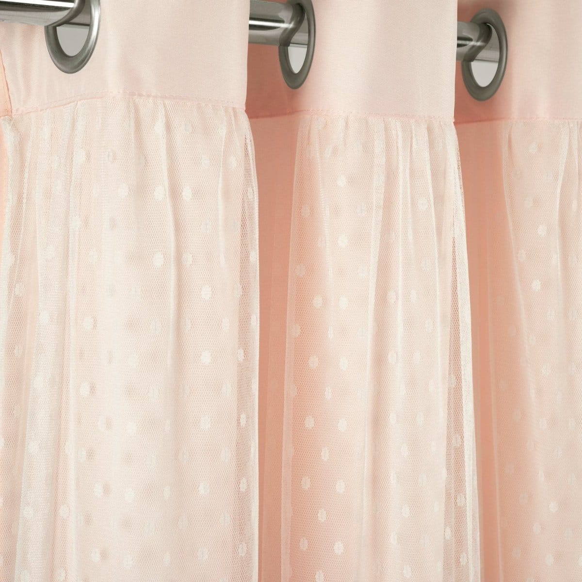 Cottage Polka Dot Sheer Window Curtain Panel Set - Image 9
