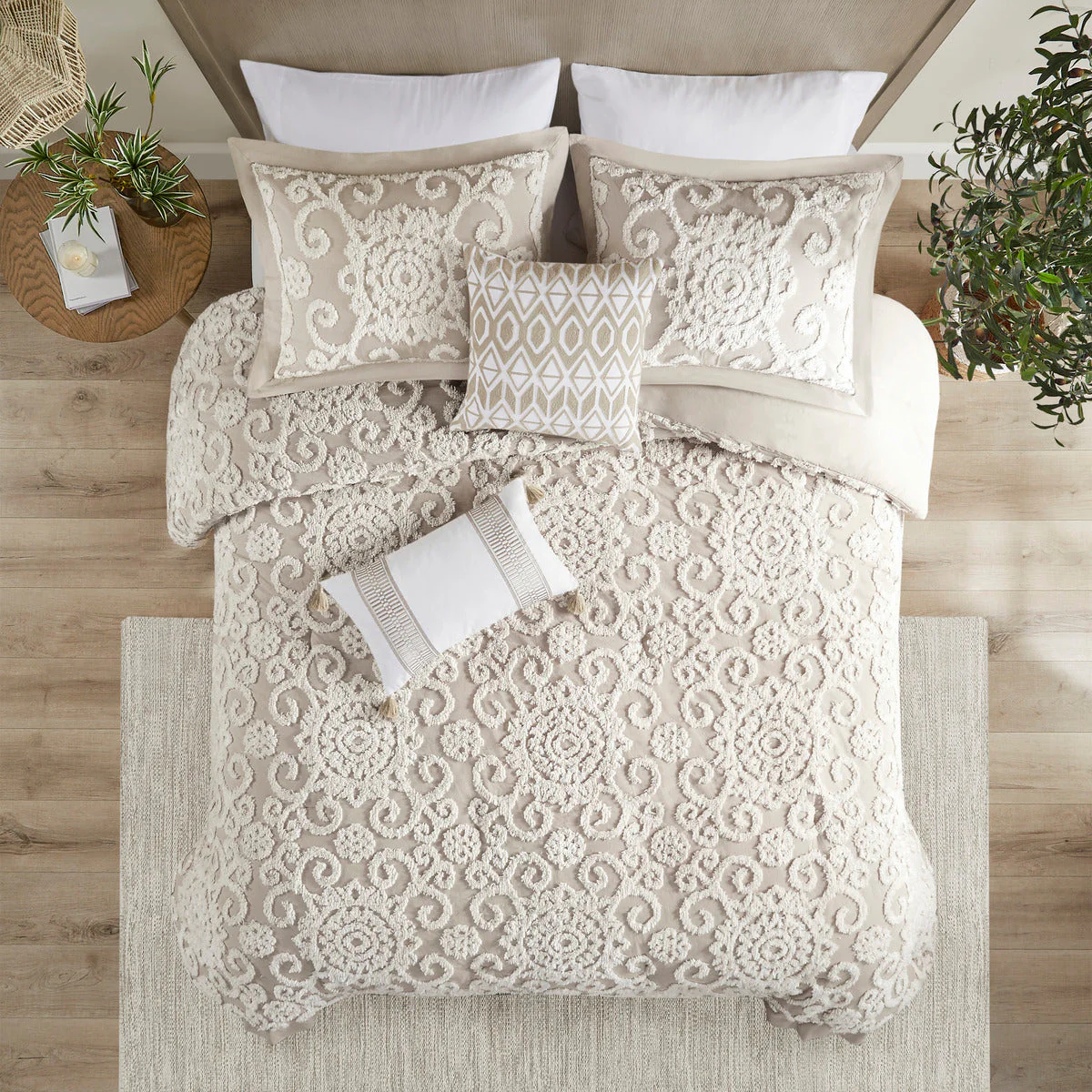 Cotton Comforter Mini Set Taupe King - Image 3