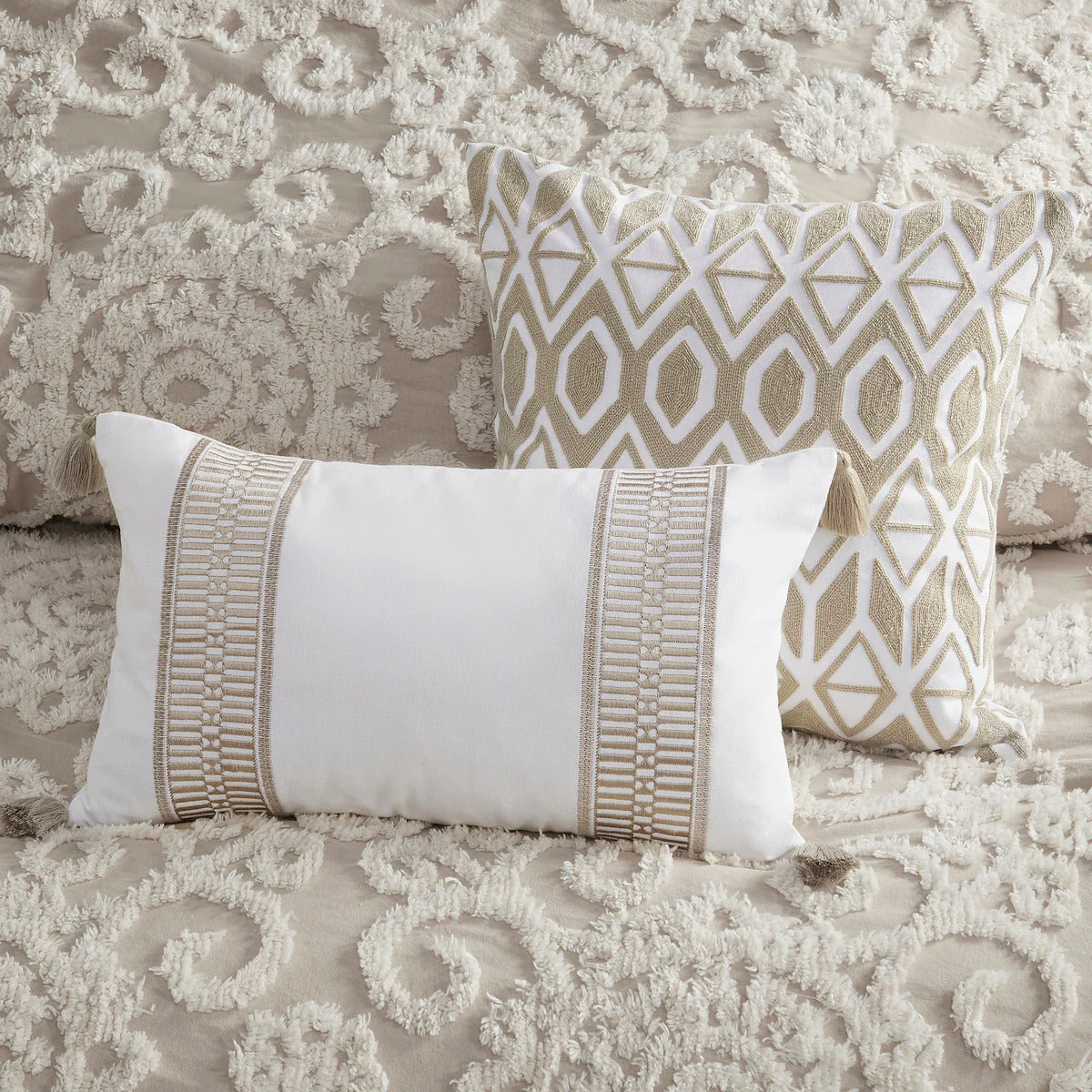 Cotton Comforter Mini Set Taupe King - Image 5