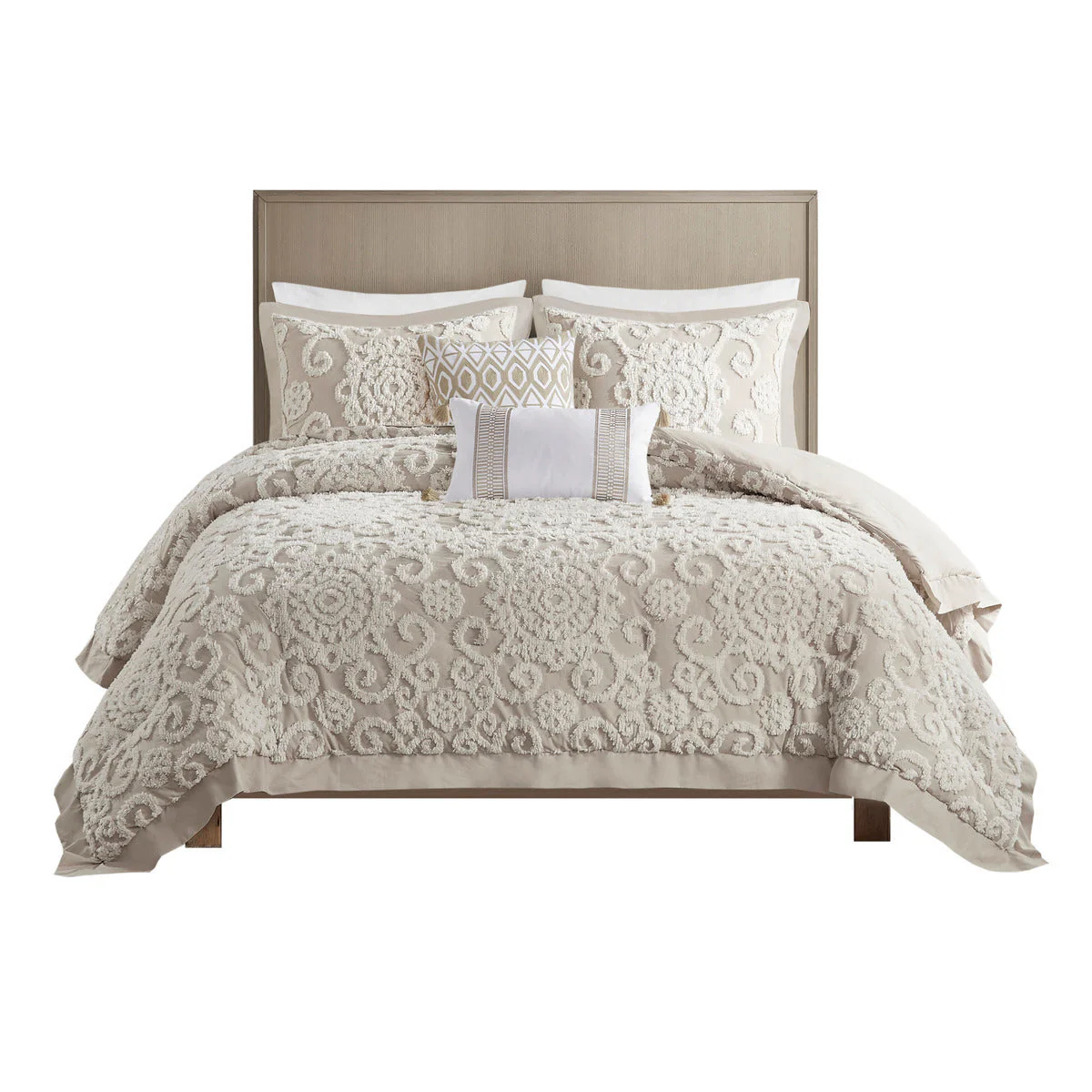 Cotton Comforter Mini Set Taupe King - Image 6