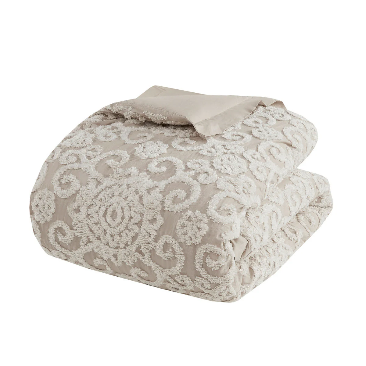 Cotton Comforter Mini Set Taupe King - Image 7