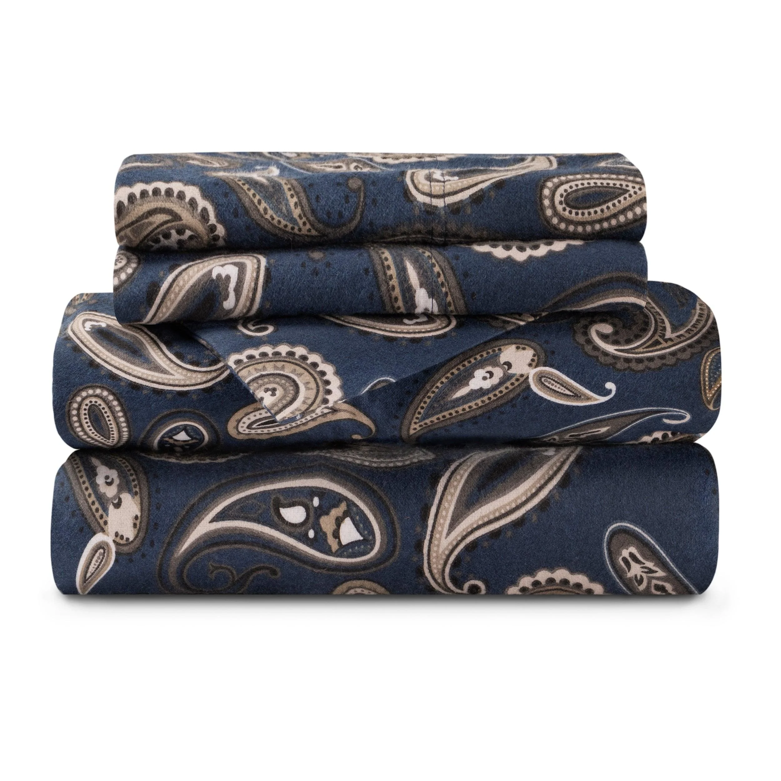 100% Cotton Flannel Bed Sheet Set Floral Paisley Deep Pocket - Image 12