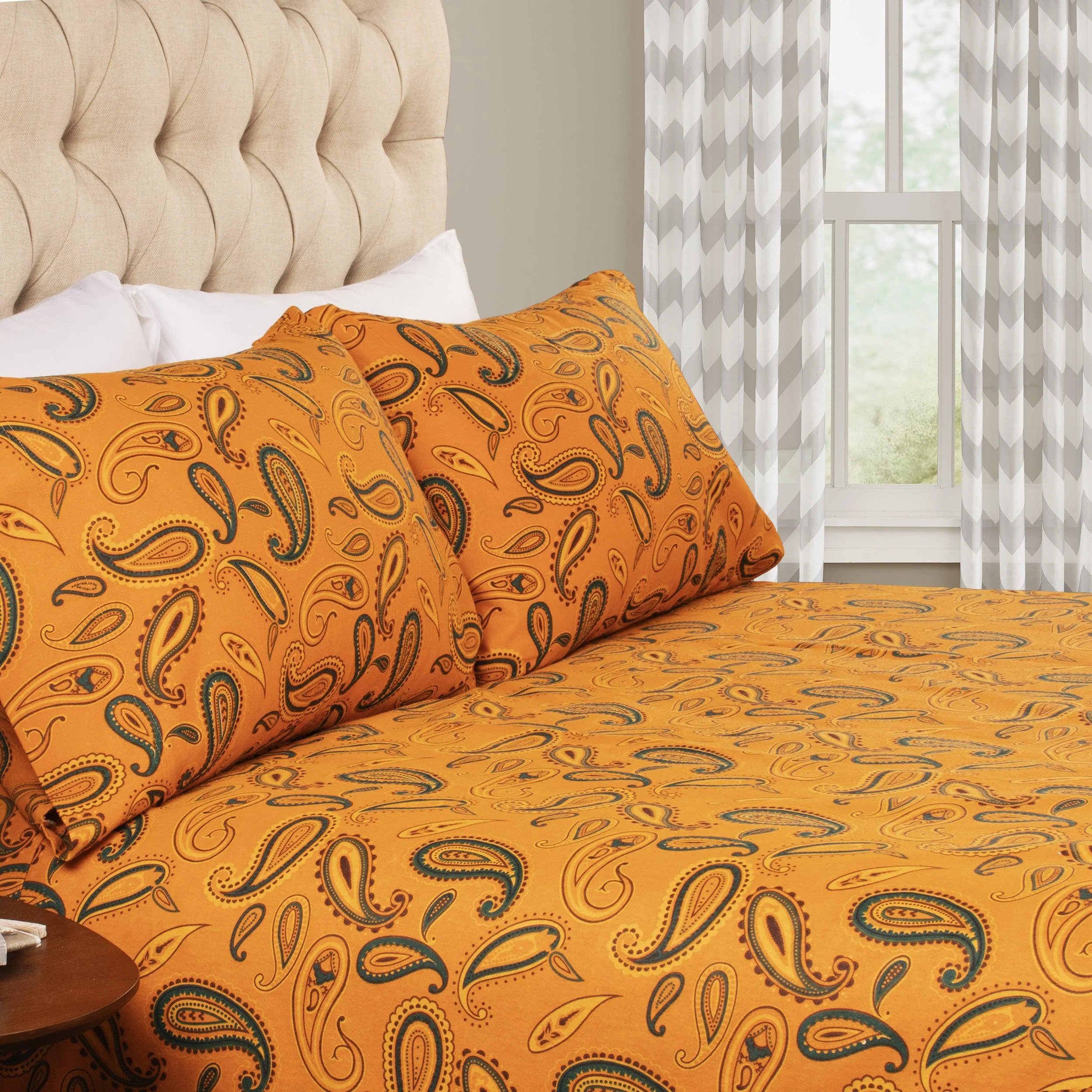 100% Cotton Flannel Bed Sheet Set Floral Paisley Deep Pocket - Image 16
