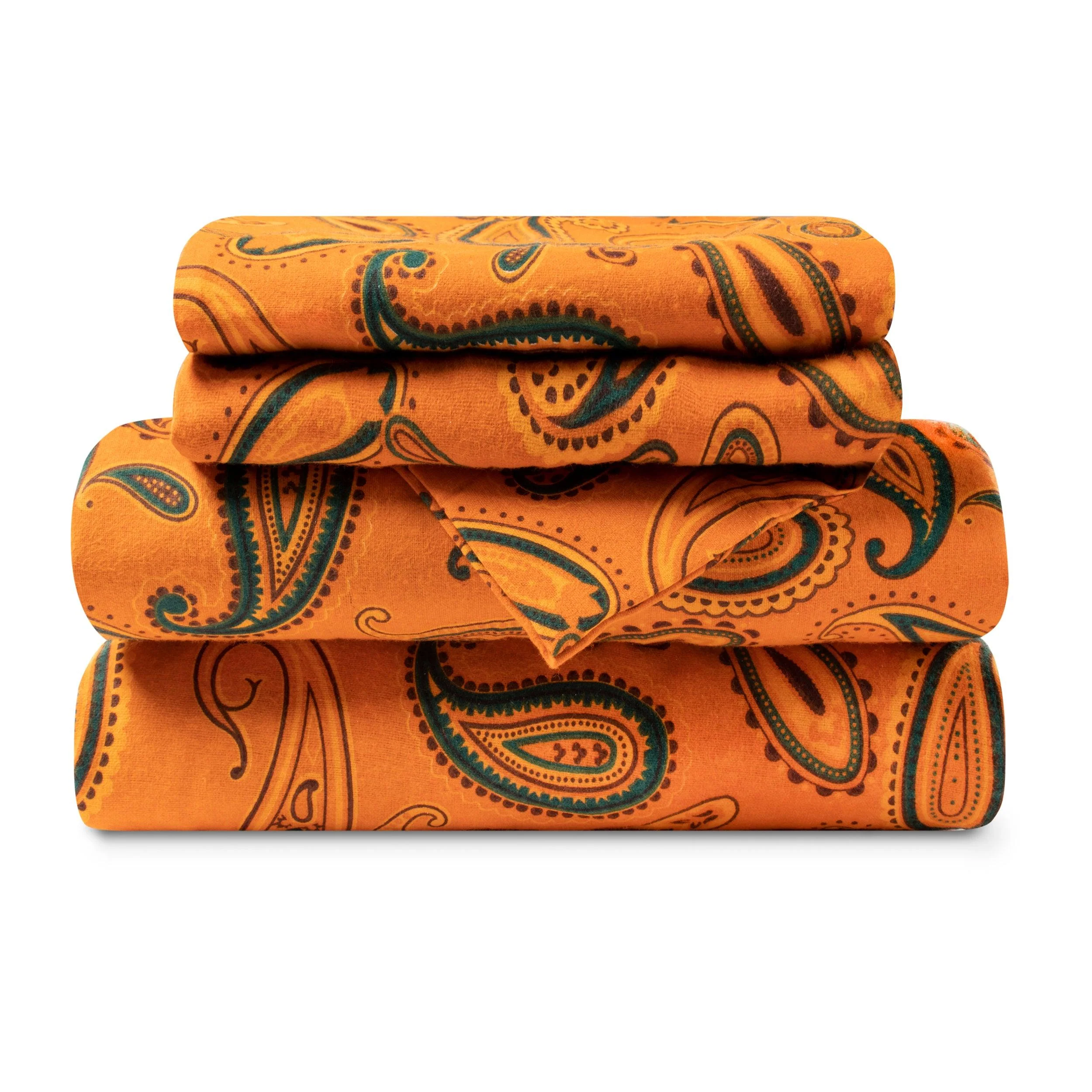 100% Cotton Flannel Bed Sheet Set Floral Paisley Deep Pocket - Image 17