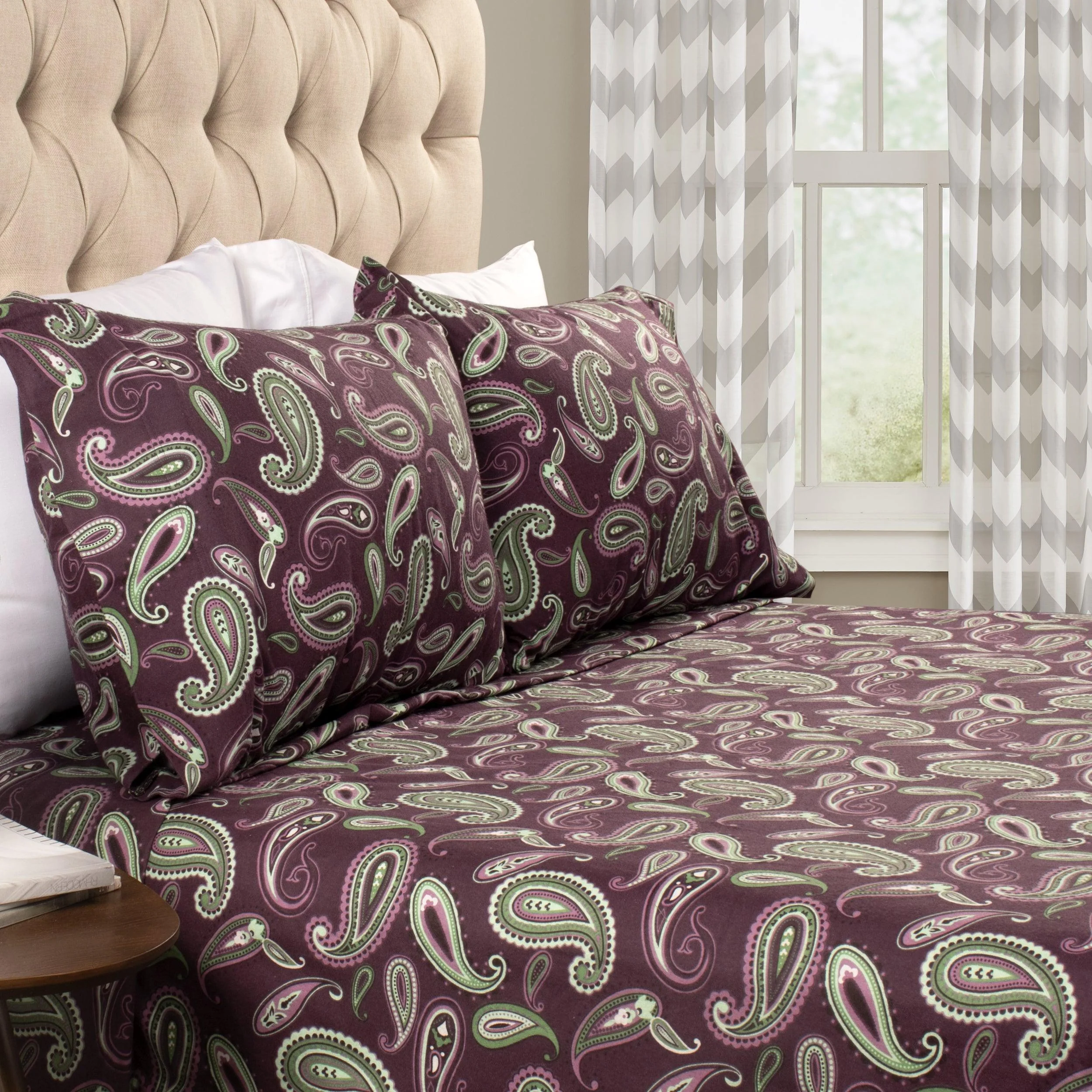 100% Cotton Flannel Bed Sheet Set Floral Paisley Deep Pocket - Image 21