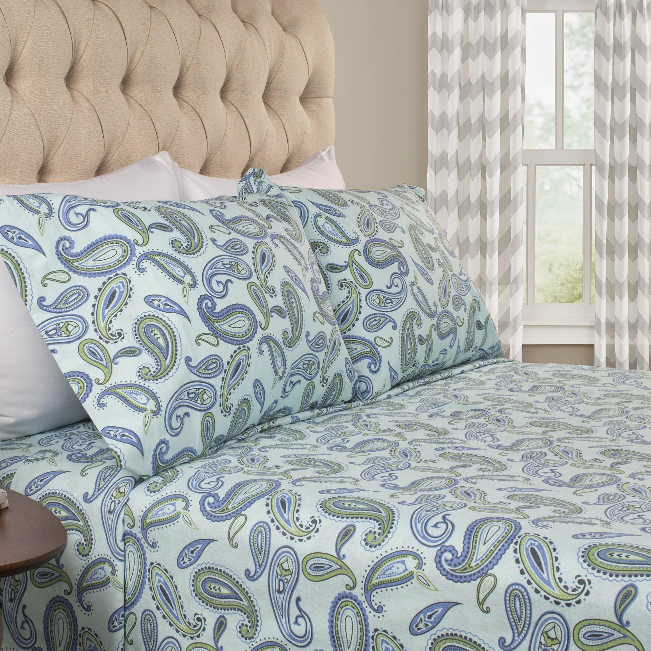 100% Cotton Flannel Bed Sheet Set Floral Paisley Deep Pocket - Image 6