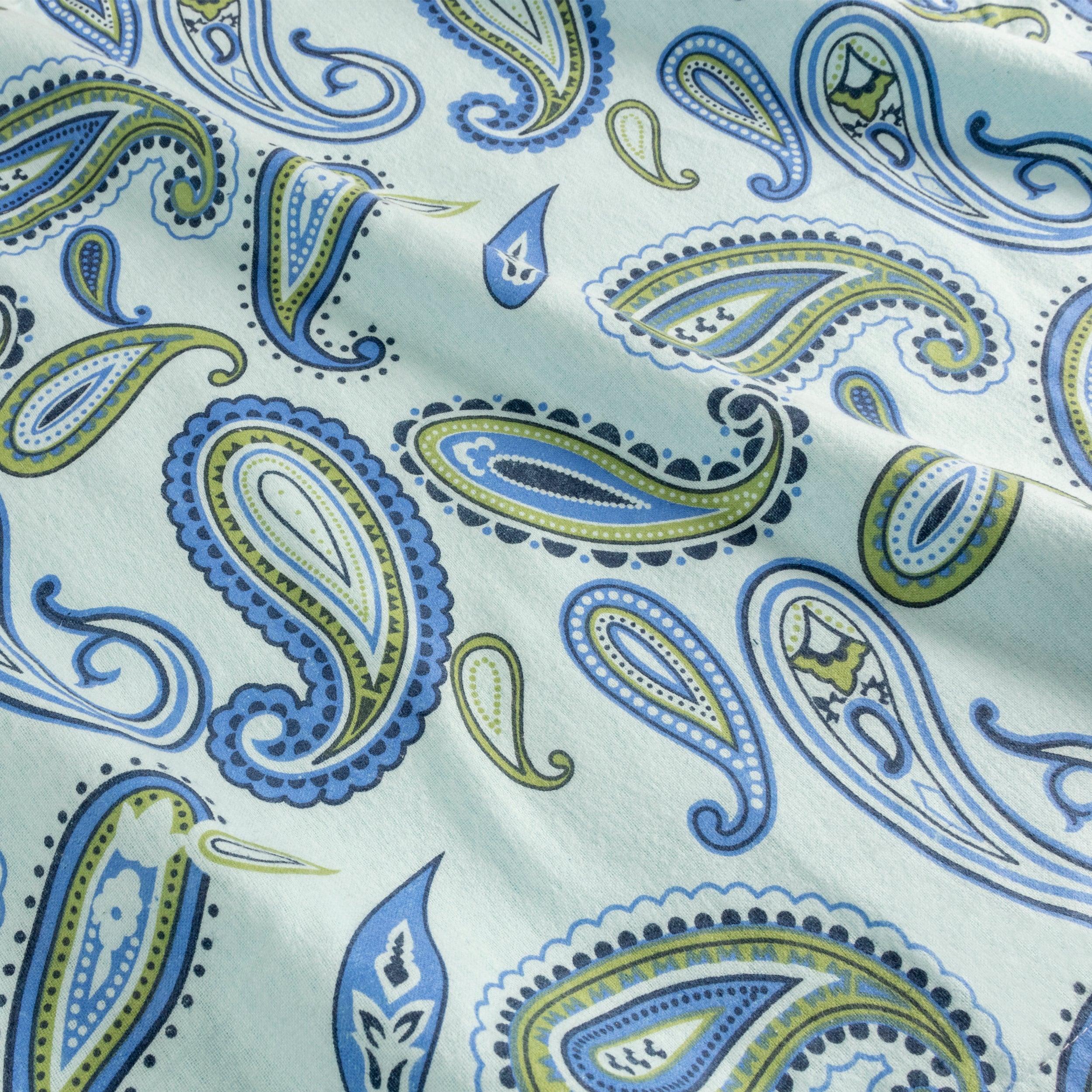 100% Cotton Flannel Bed Sheet Set Floral Paisley Deep Pocket - Image 8