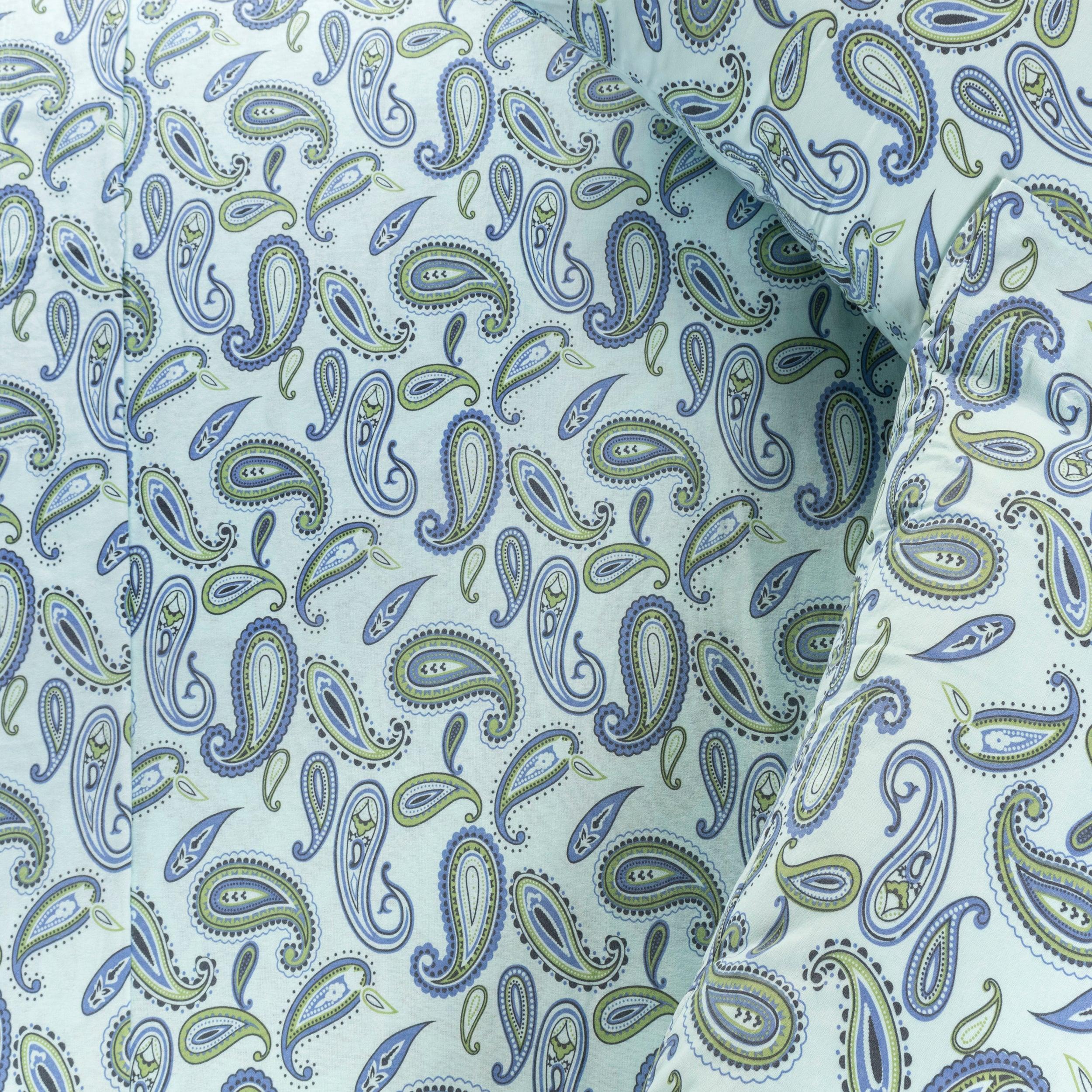 100% Cotton Flannel Bed Sheet Set Floral Paisley Deep Pocket - Image 9