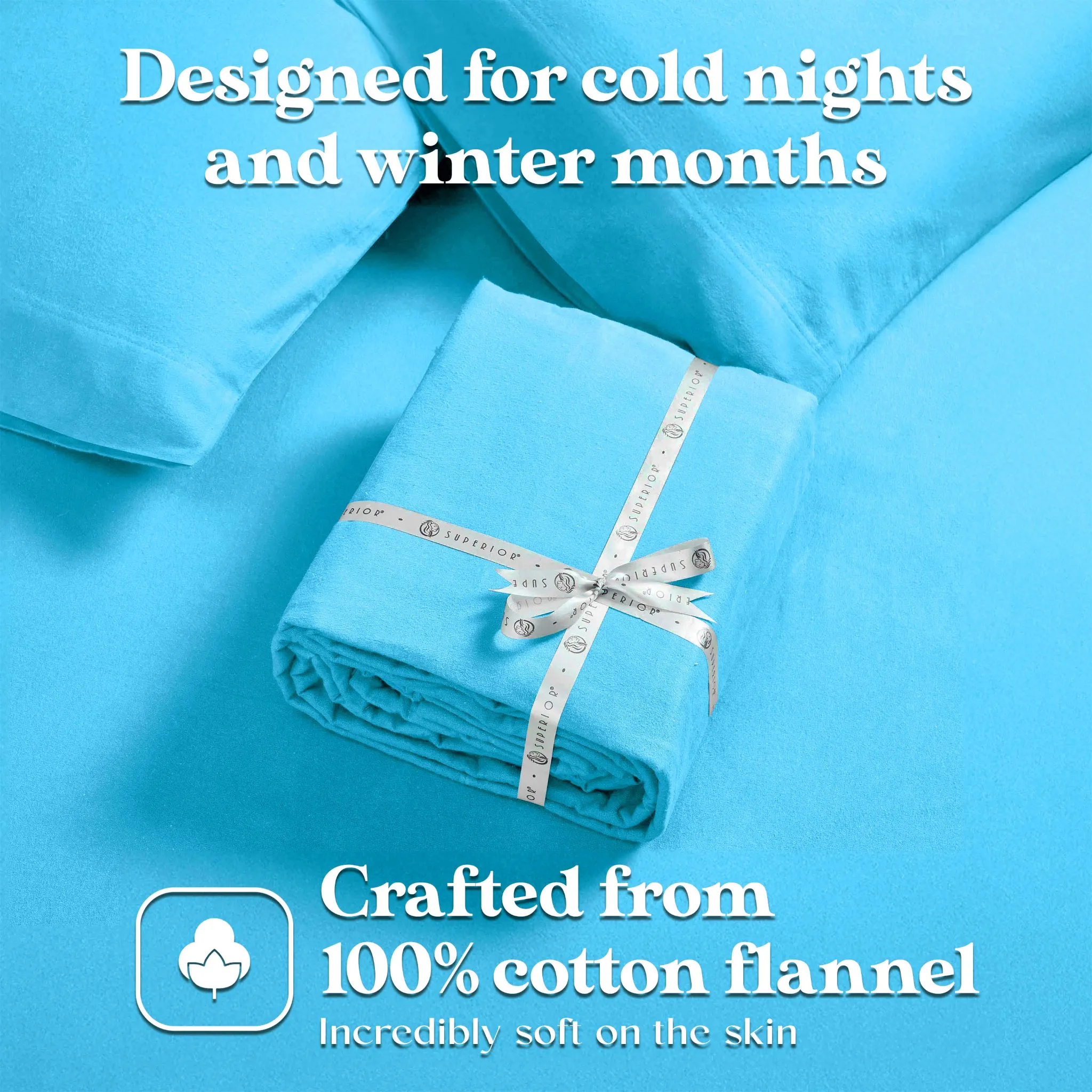 100% Cotton Flannel Solid Deep Pocket Bed Sheet Set - Image 19