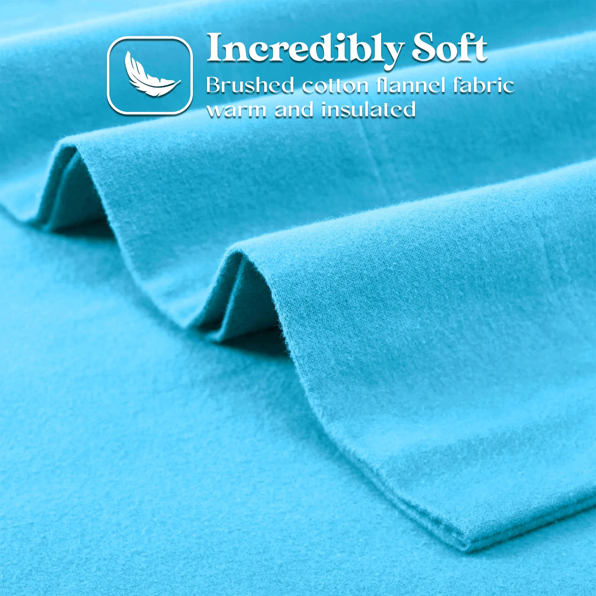 100% Cotton Flannel Solid Deep Pocket Bed Sheet Set - Image 21